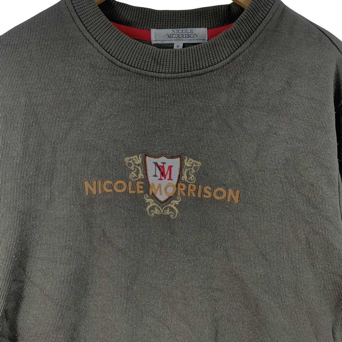 Other Nicole Morrison Embroidered Crest Crewneck Sweatshirt Olive Size M / US 6-8 / IT 42-44 - 6 Thumbnail