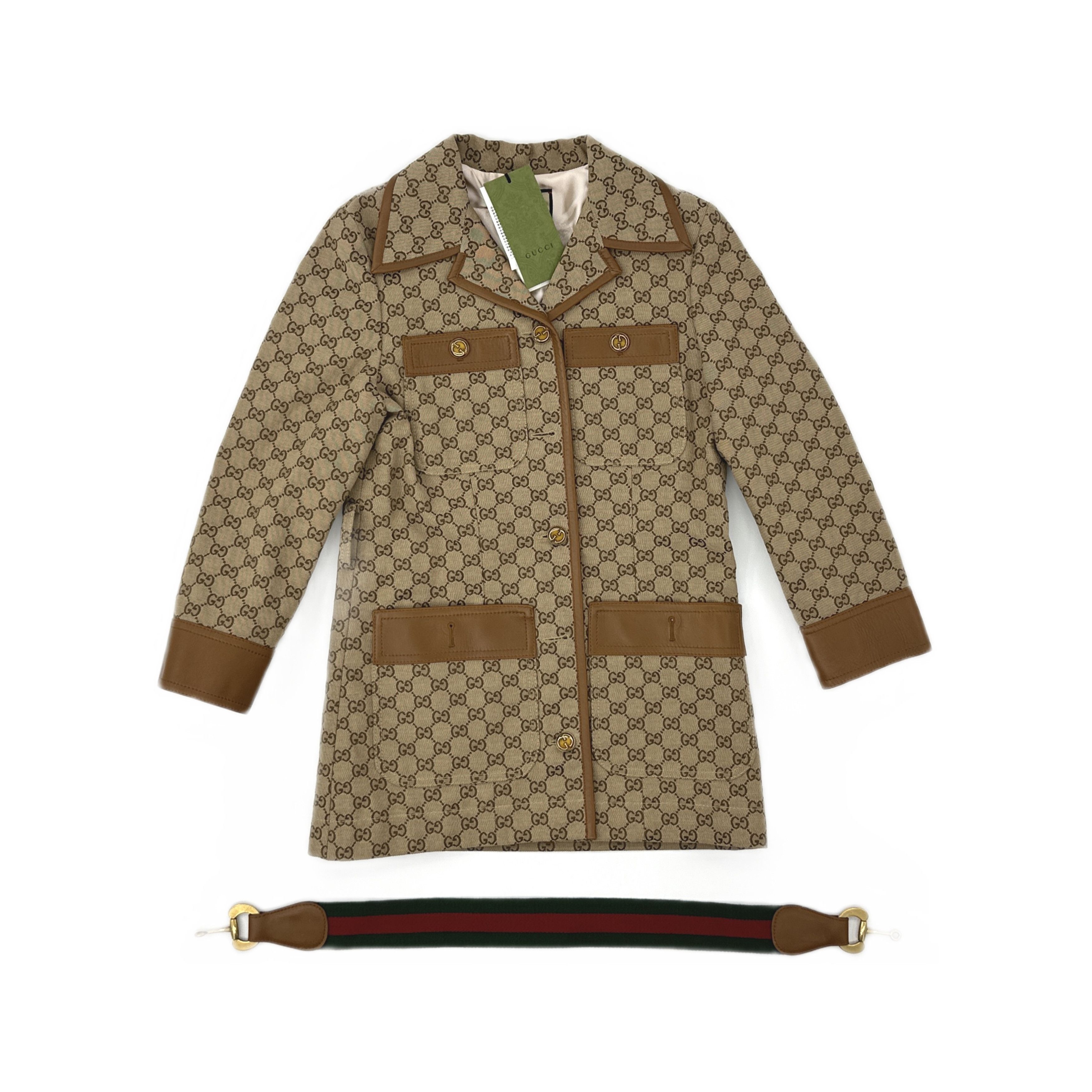 Gucci Gucci GG Canvas Web Belt Jacket Size 36 Size XS / US 0-2 / IT 36-38 - 1 Thumbnail