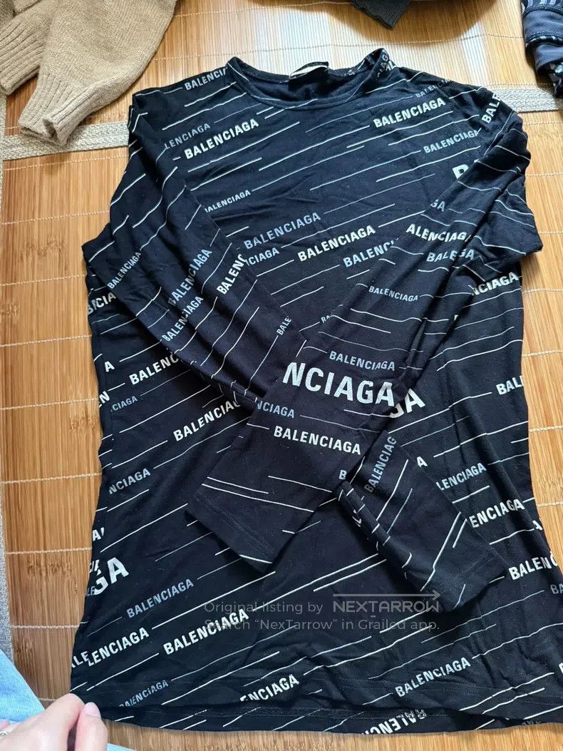 Balenciaga Balenciaga Knit Full Print Long Sleeve Size US L / EU 52-54 / 3 - 3 Thumbnail