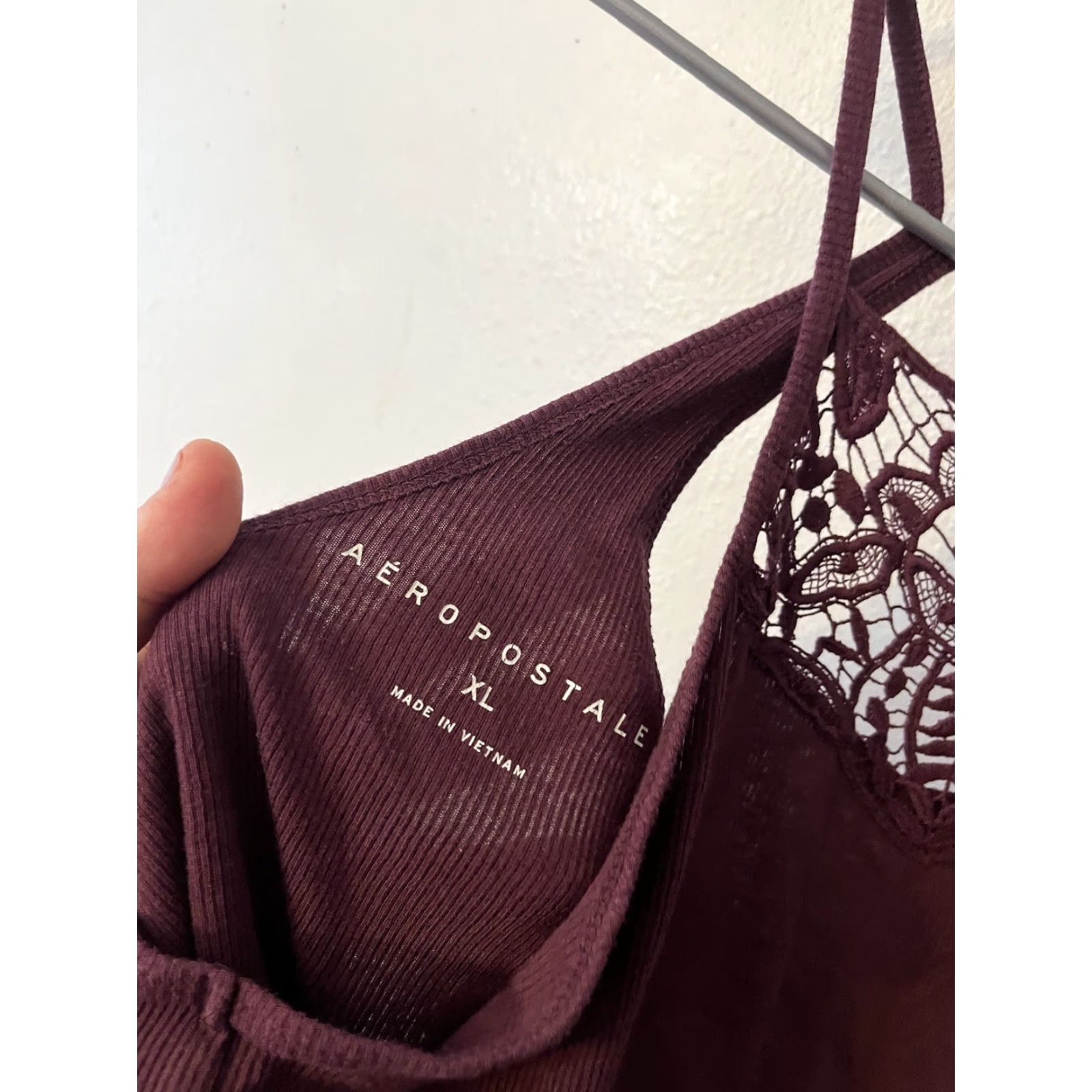Aeropostale Aeropostale Tank XL Maroon Women Lace Tank Top Clothing Top Teens Shirt Size XL / US 12-14 / IT 48-50 - 2 Thumbnail