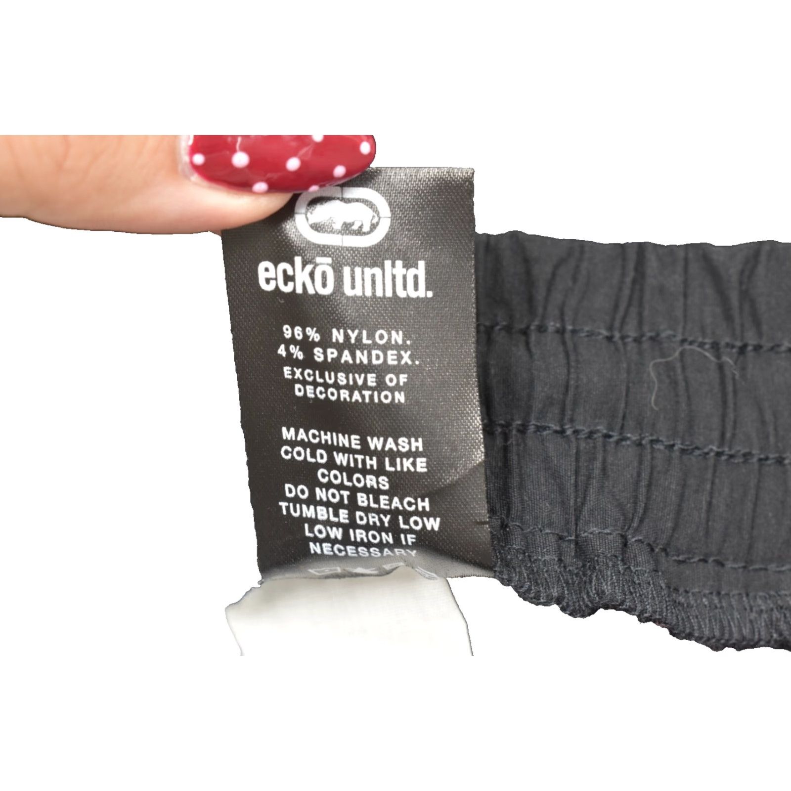 Ecko Unltd. Ecko Unltd Mens Cargo Jogger Pants Black Nylon Baggy Fit M Cargo Pocket 29 Inseam Modern Logo Accents Vintage No Size US 31 - 8 Thumbnail