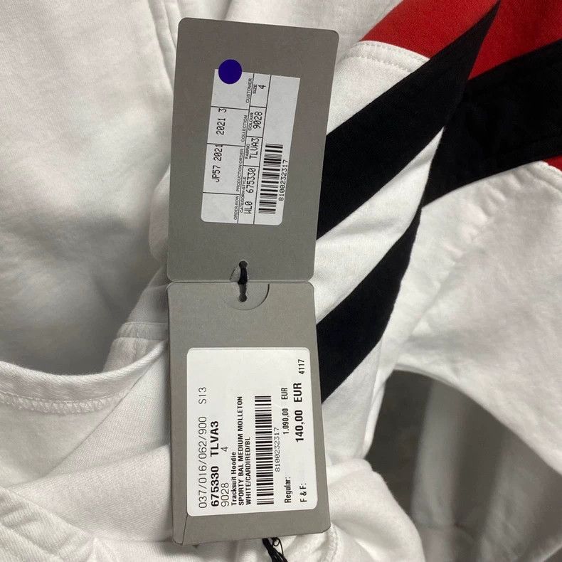 Balenciaga Balenciaga White Striped Embroidered Pattern Logo School J Size US M / EU 48-50 / 2 - 9 Thumbnail