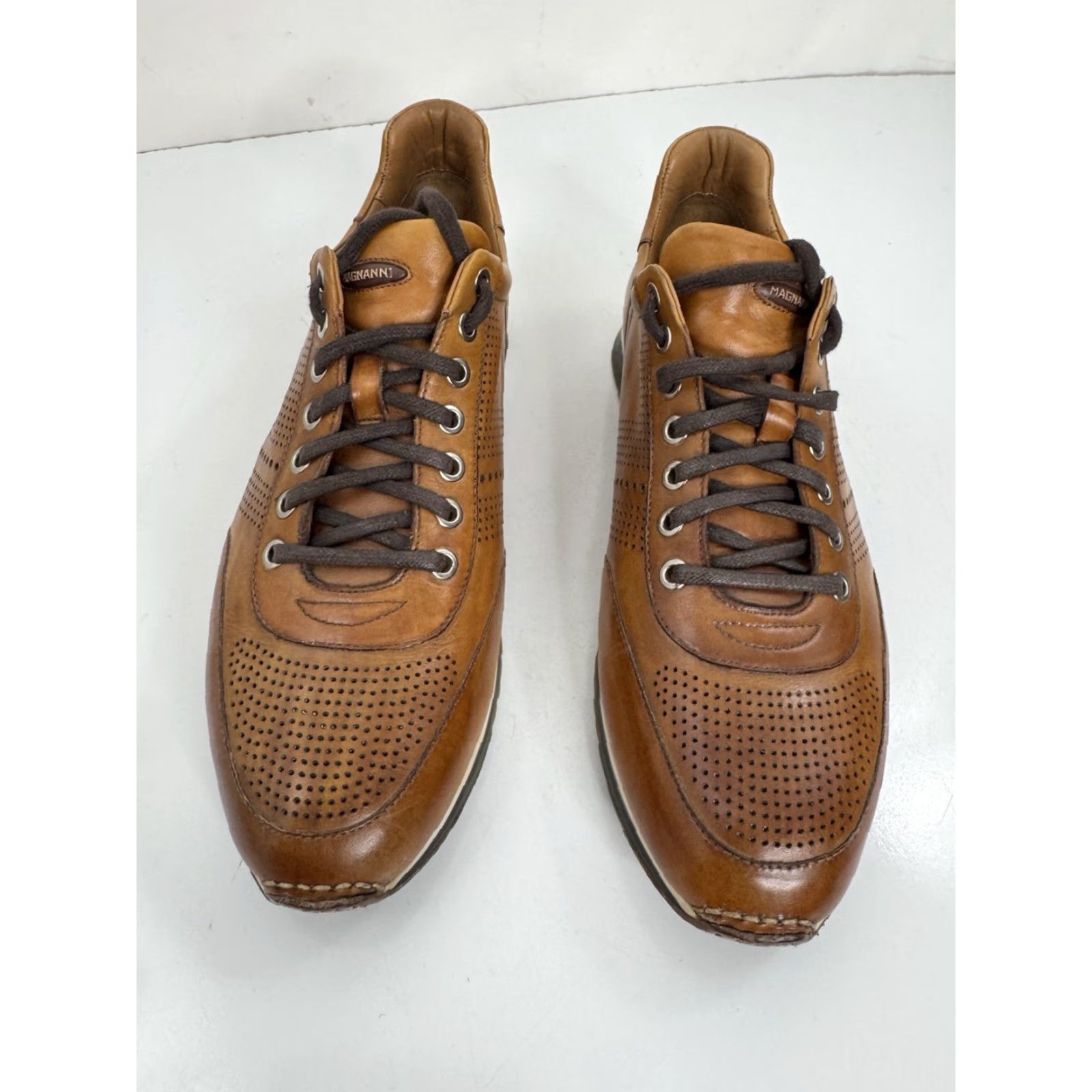 Magnanni MAGNANNI Leather 10 M Sneakers Mens Casual Lace Up Brown Leather Sneaker US Size 10 Size US 10 / EU 43 - 2 Thumbnail