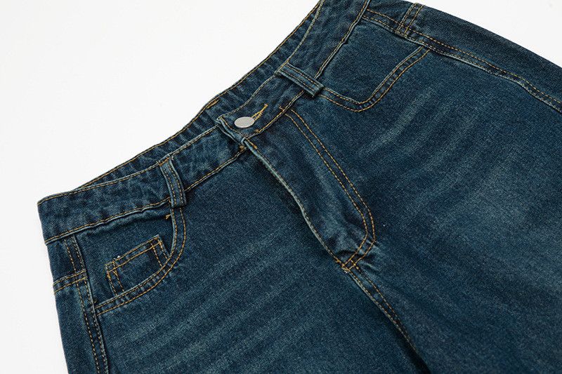 Jean Washed & Distressed Straight-Leg Cargo Jeans Size US 32 / EU 48 - 3 Thumbnail