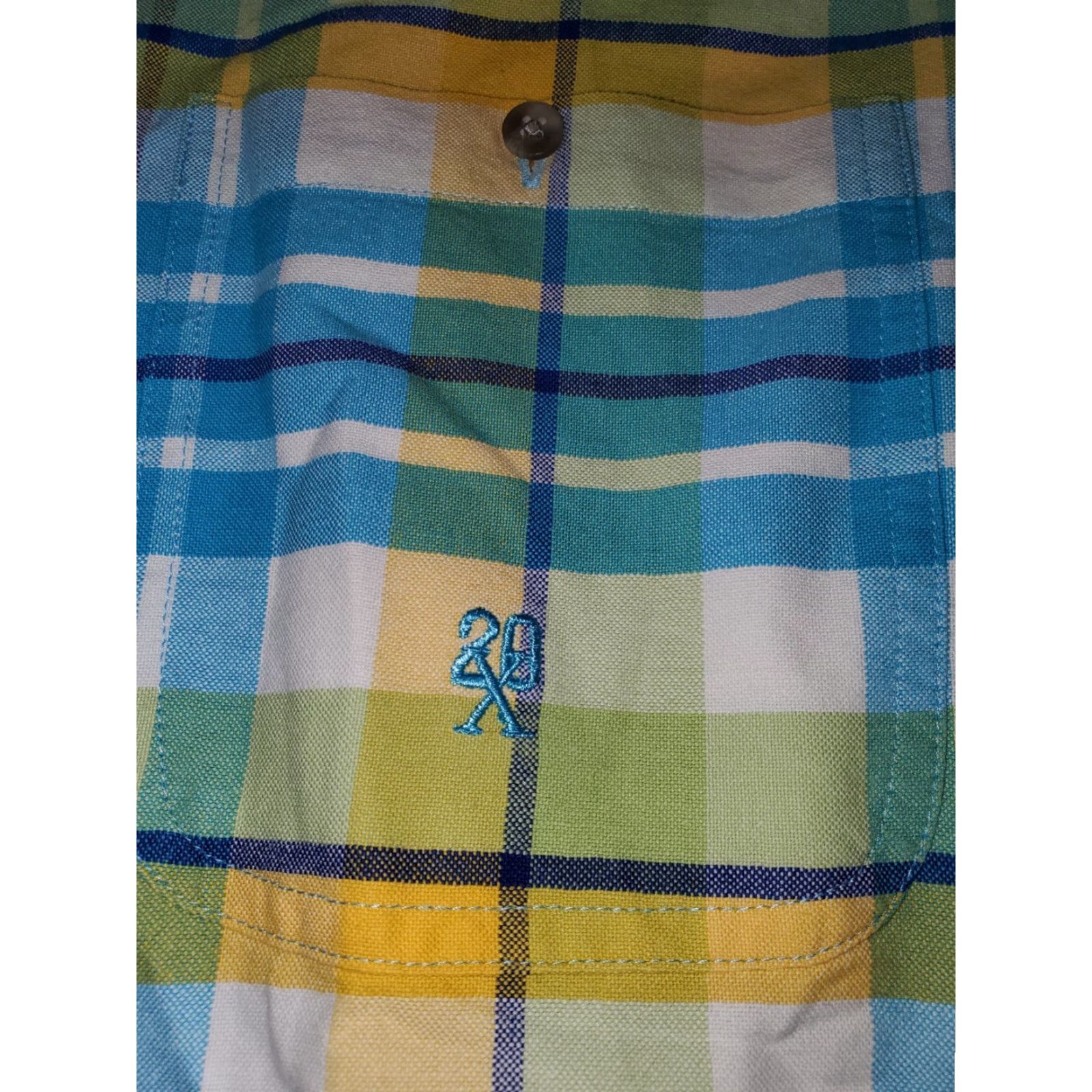 Vintage Twenty-X 20X Long Sleeve Blue Yellow Plaid Western Rodeo Shirt Mens XL White? Wait Size US XL / EU 56 / 4 - 4 Thumbnail