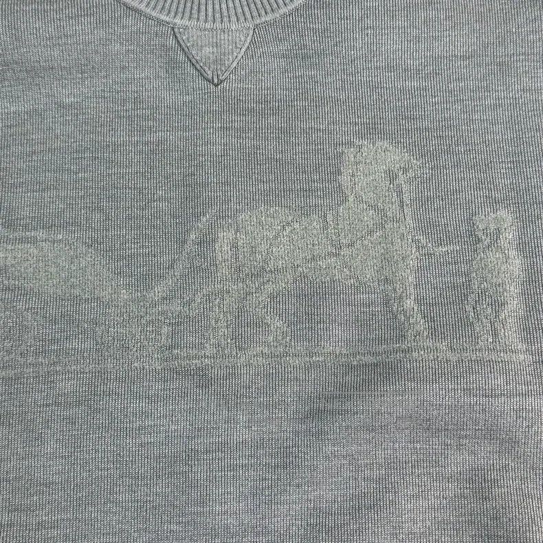 Hermes Hermes Gray Horse Pattern Cashmere and Silk Wool Sweater Size XS / US 0-2 / IT 36-38 - 7 Thumbnail