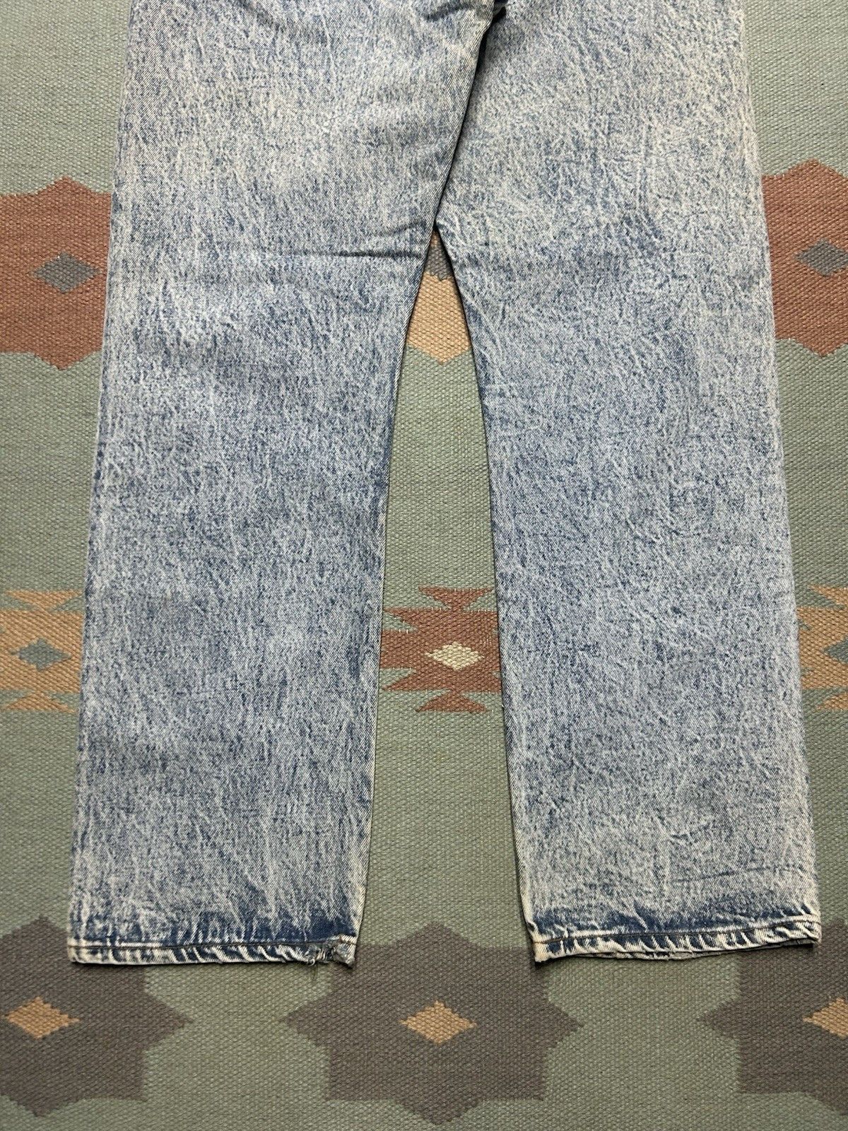 Vintage Vtg 80s Levis 501 jeans acid stone wash button fly USA 32x29 Size US 32 / EU 48 - 2 Thumbnail