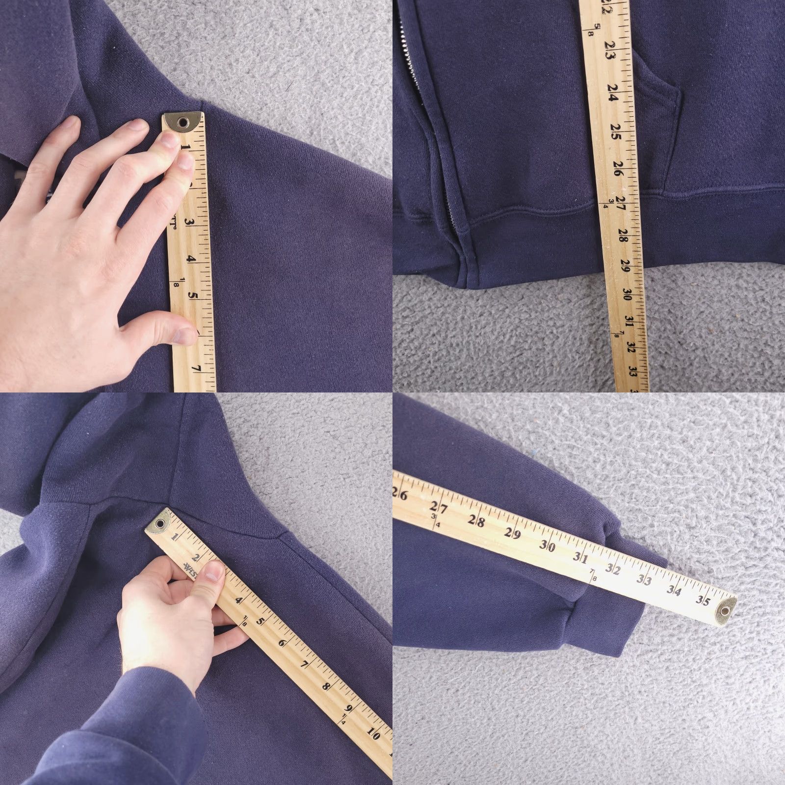 Lee VINTAGE Lee Sweatshirt Mens XL Blue Heavyweight Made in USA ZIP Distressed Size US XL / EU 56 / 4 - 8 Thumbnail
