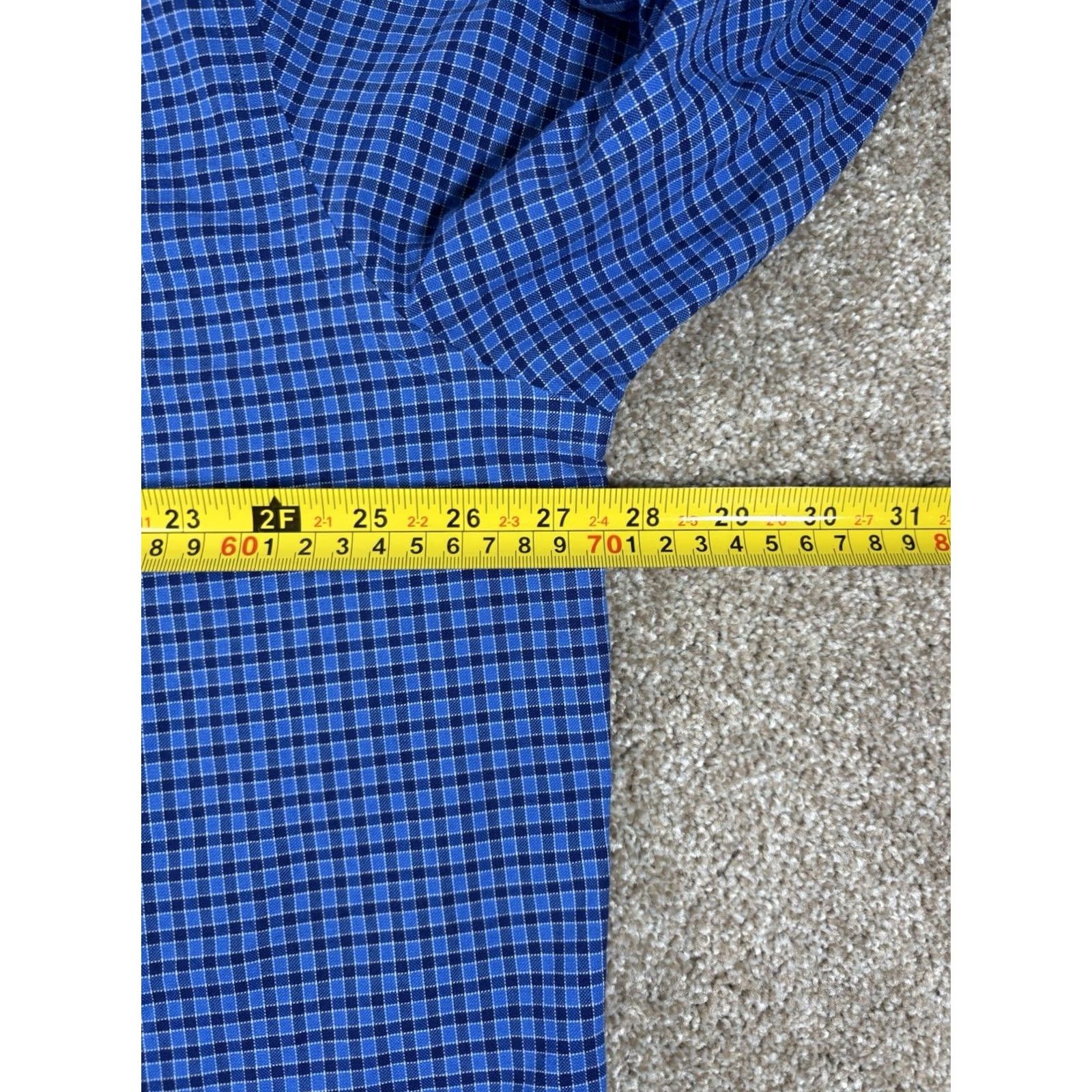 Vintage Members Mark Shirt Mens XXL Blue Plaid Button-Up Collared Long Sleeve Oxford Shirt Size US XXL / EU 58 / 5 - 5 Thumbnail