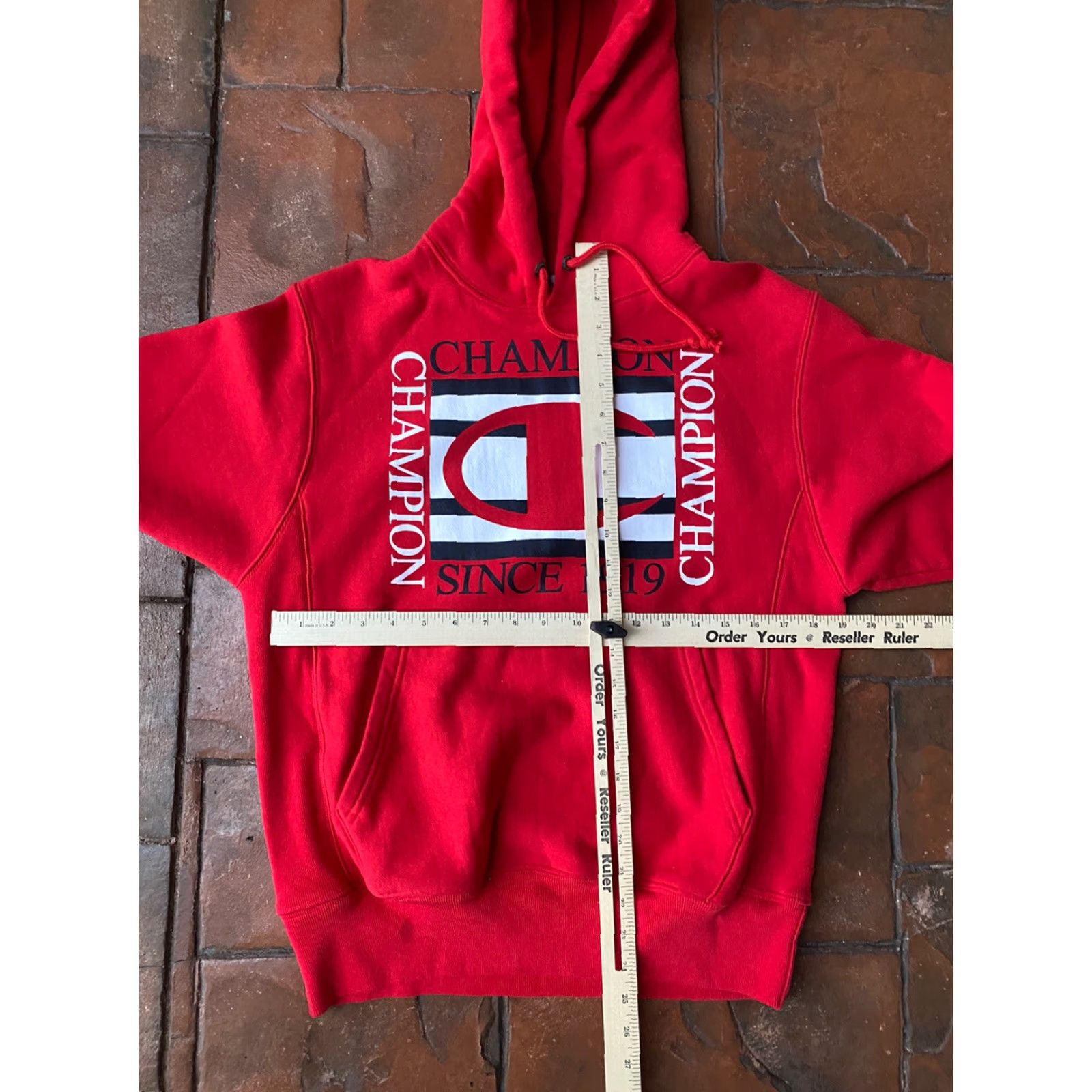 Champion VINTAGE Champion Reverse Weave Since 1919 Logo Red Hoodie Small Size US S / EU 44-46 / 1 - 4 Thumbnail