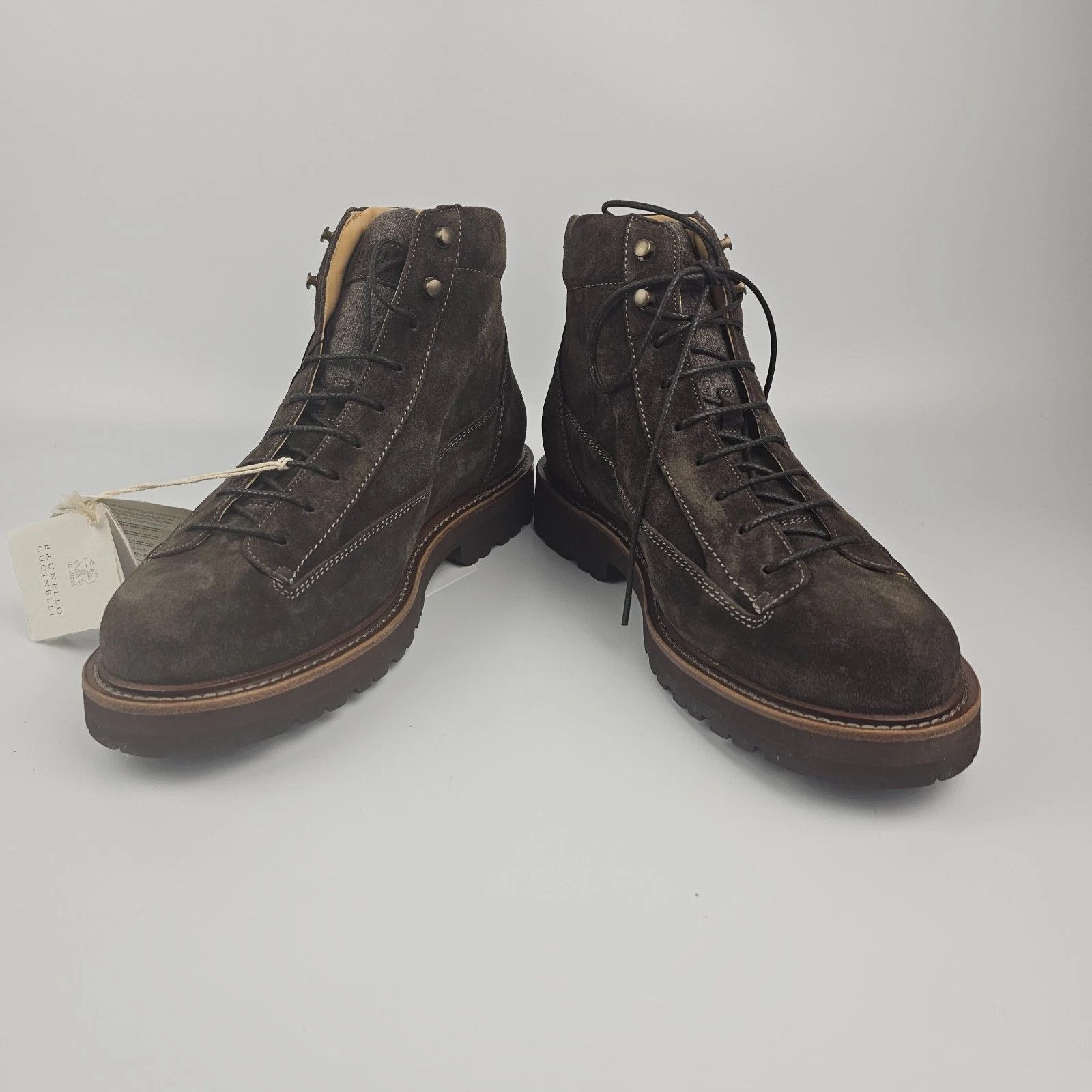 Brunello Cucinelli BRUNELLO CUCINELLI $1450 Brown Suede Boots New & Authentic Size US 10.5 / EU 43-44 - 8 Thumbnail