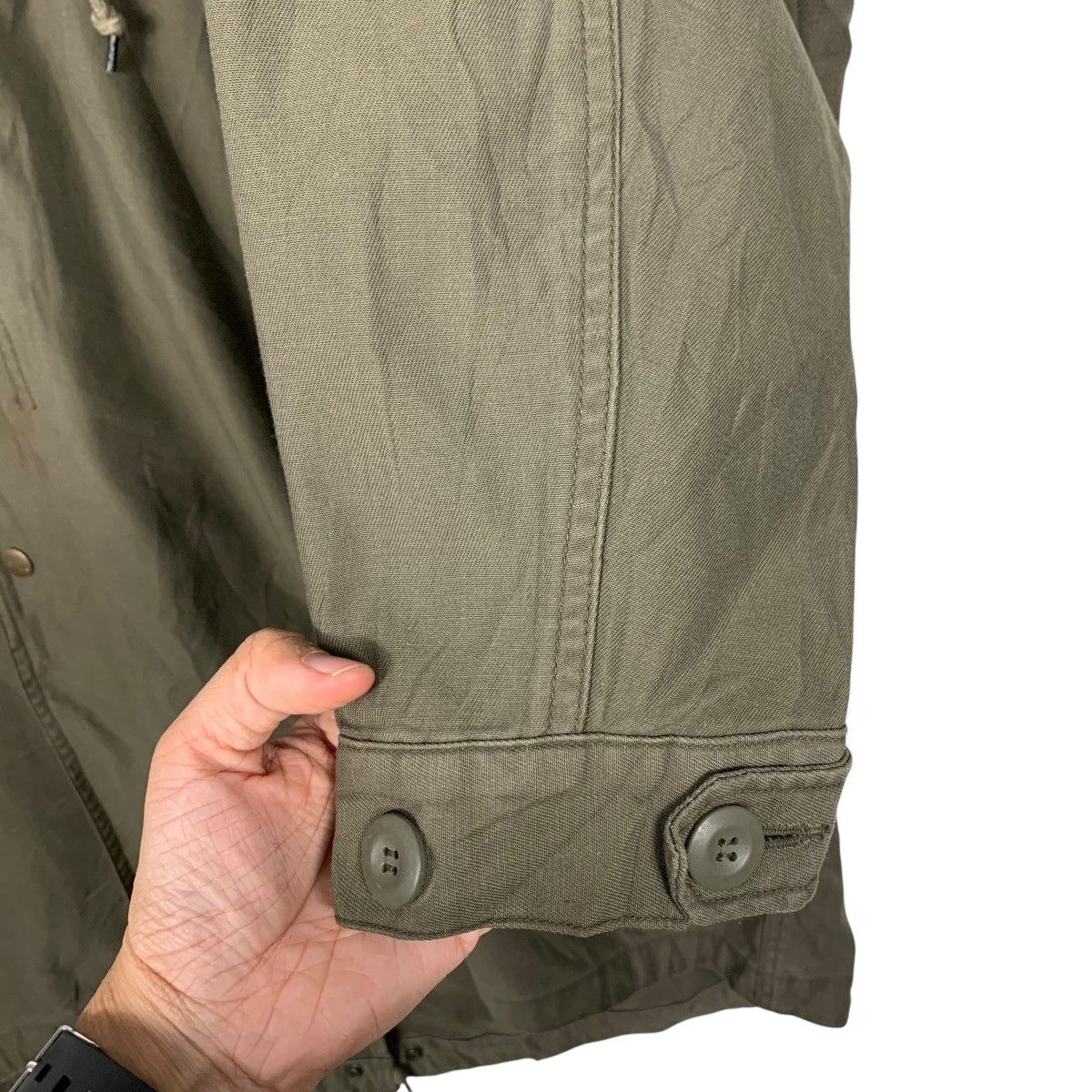 Japanese Brand DOG HOUSE Olive Green Parka Jacket #2368-C106 Size US L / EU 52-54 / 3 - 15 Thumbnail