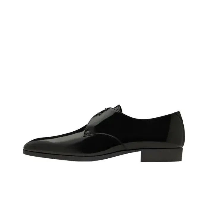 Saint Laurent Paris o1bcso1str1224 Wyatt Derbies In Shiny Leather in Black Size US 7 / EU 40 - 2 Thumbnail