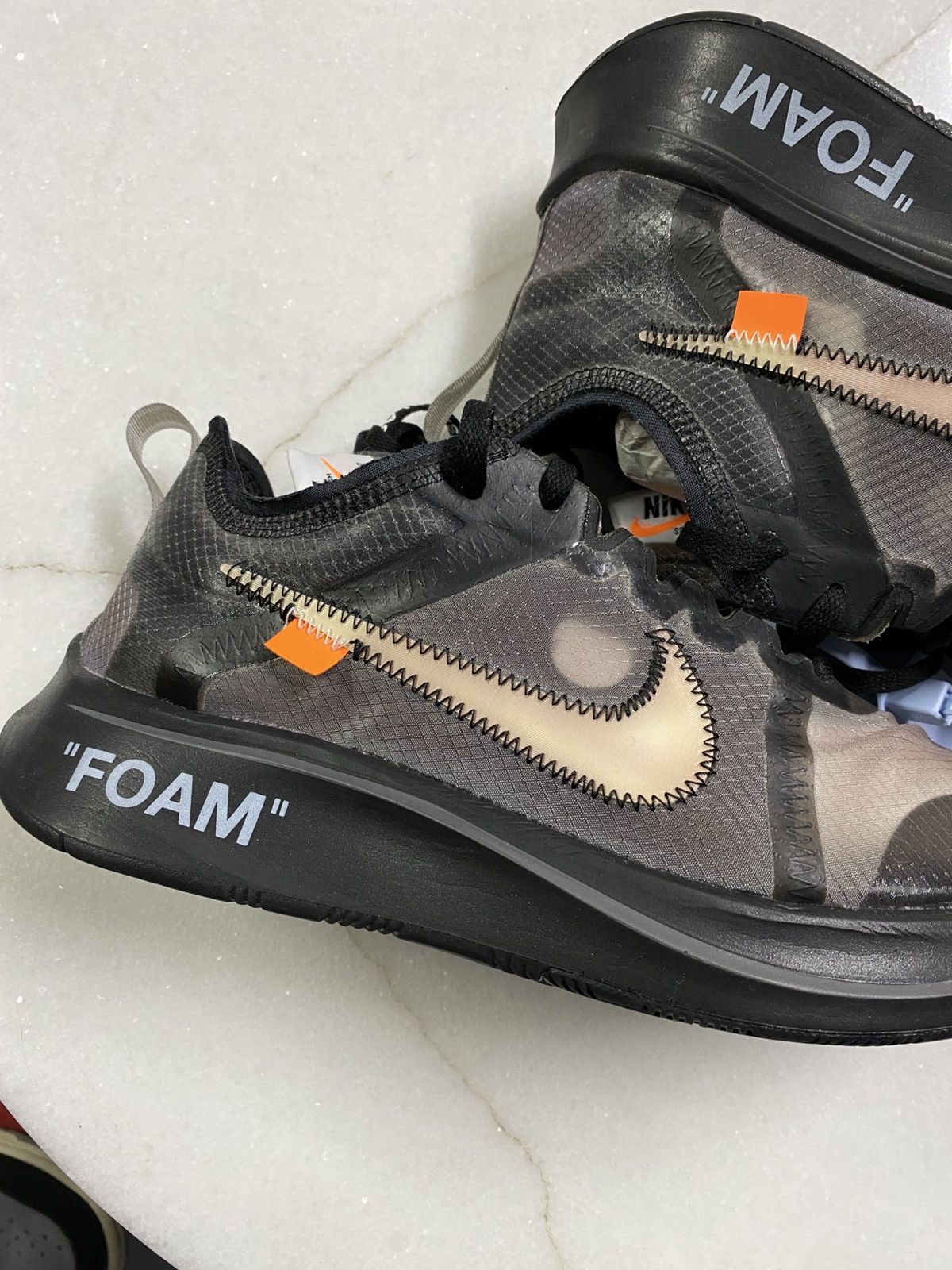 Other Off-White Nike Zoom Fly Black Mens Sneakers Size 8 Size US 8 / EU 41 - 3 Thumbnail
