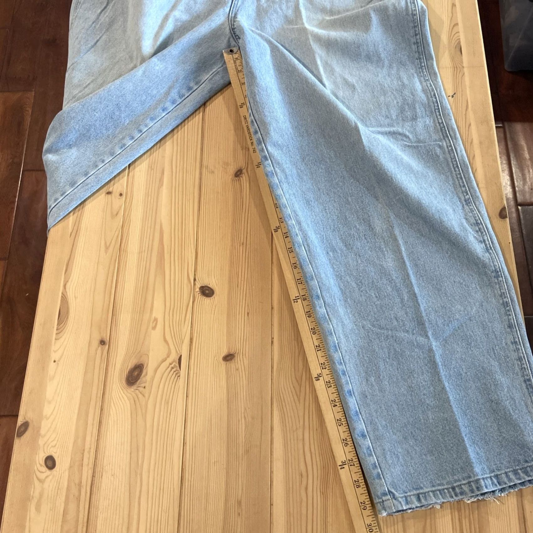 Vintage VINTAGE Results Jeans Men 38 Baggy Cargo Skater Grunge Streetwear Y2K Wide Wide-Leg Cargo Pocket 90s Mens Blue Denim Cotton Regular Caro Size US 38 / EU 54 - 4 Thumbnail