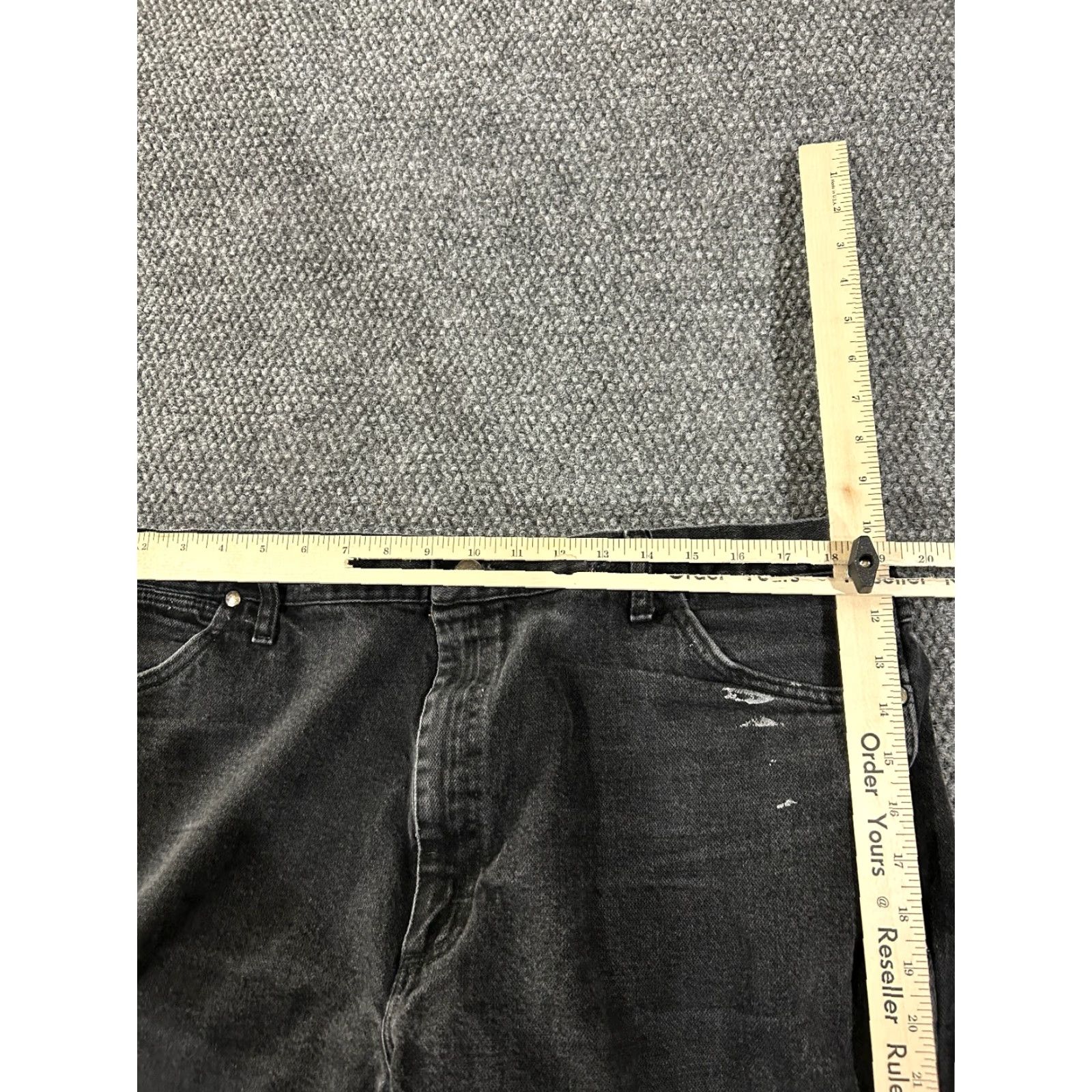 Wrangler Wrangler Jeans Mens 42x30 Black Denim Casual Western 10933sewk Jeans Pants Regular Fit 5-Pocket Solid Cotton Denim Machine Washable Size US 42 / EU 58 - 4 Thumbnail