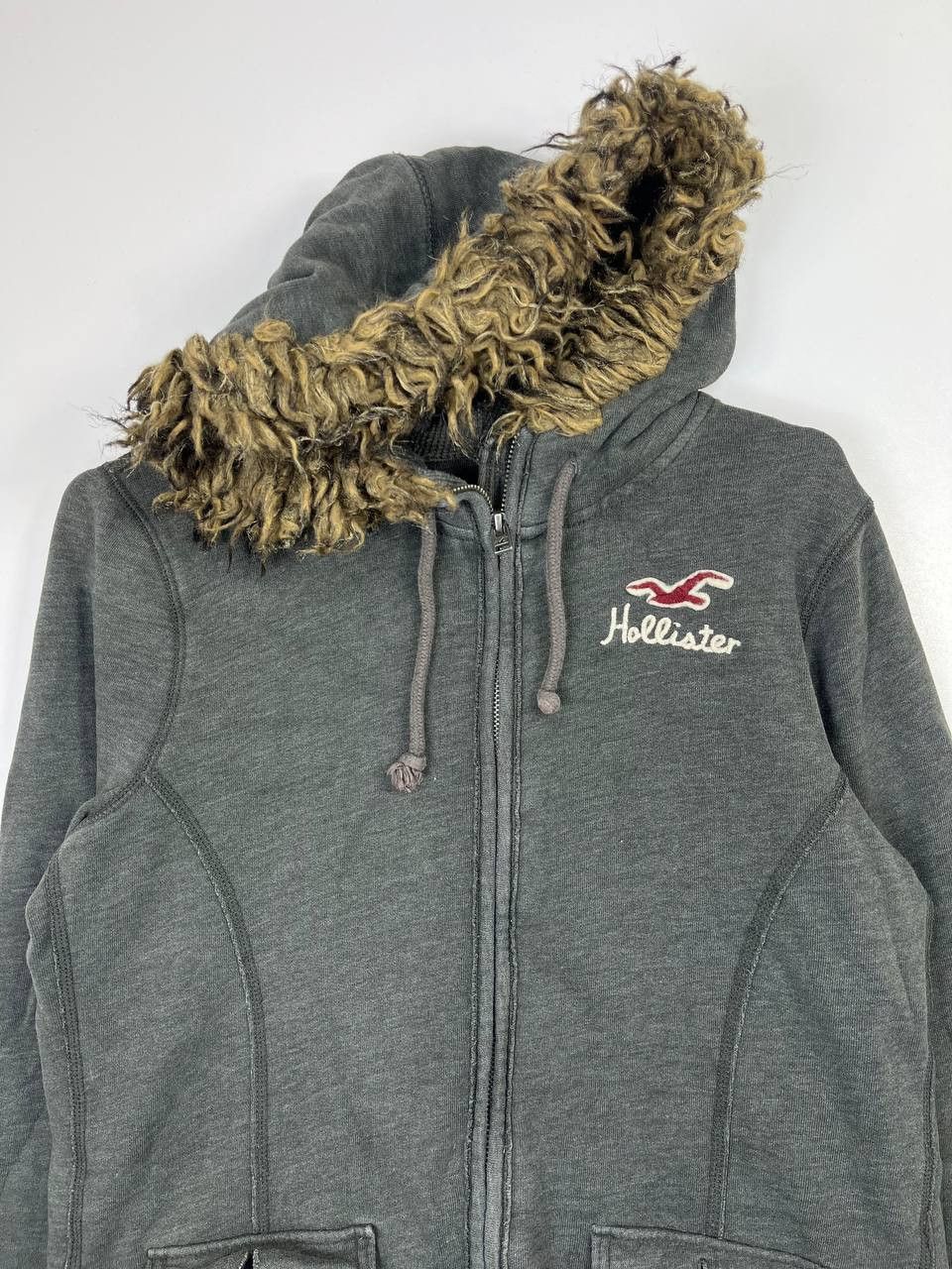 Hollister Hollister California Womens Grey Zip Hoodie Jacket Size L Size L / US 10 / IT 46 - 3 Thumbnail