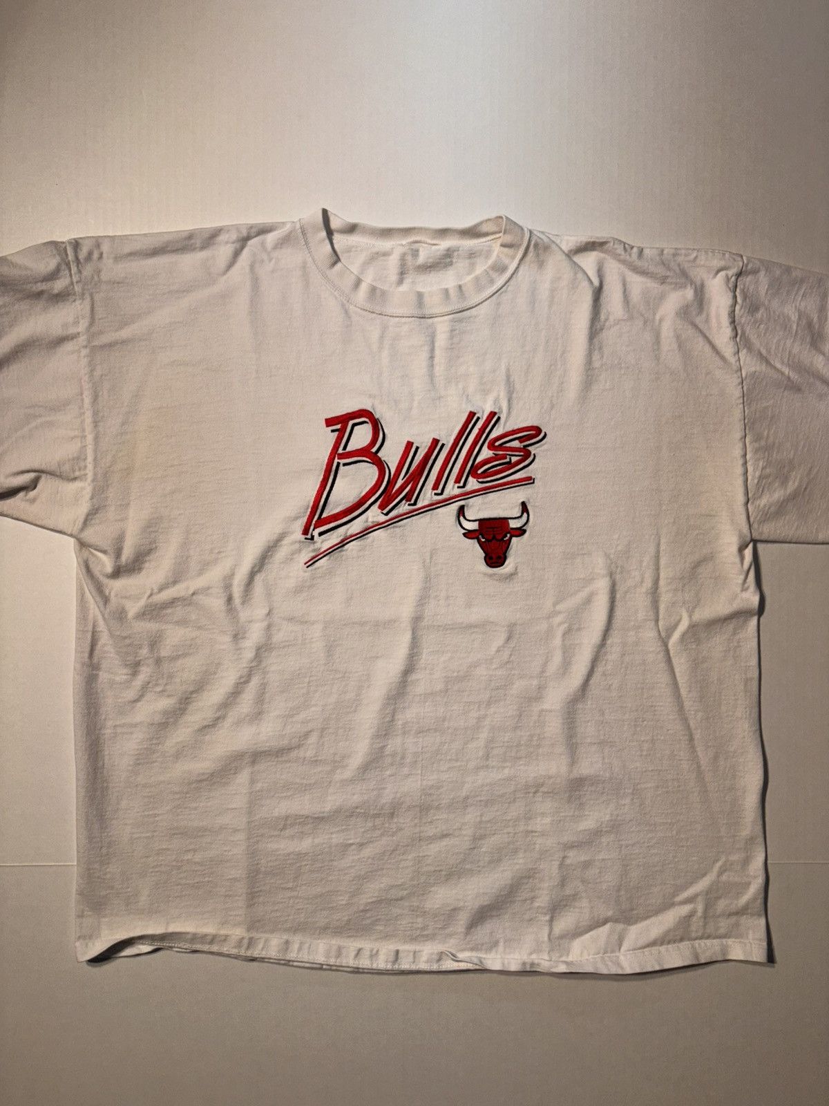 NBA Vtg Midwest Embroidery Chicago Bulls Script Logo 90s USA NBA Size US XXL / EU 58 / 5 - 1 Thumbnail