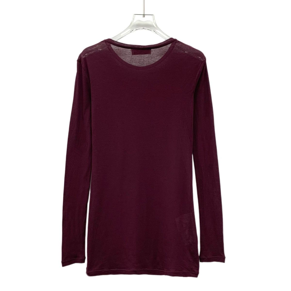 Miu Miu Miu Miu Dark Red Crew Neck Long Sleeve Slim Knit Dress K26WX Size XS / US 0-2 / IT 36-38 - 2 Thumbnail