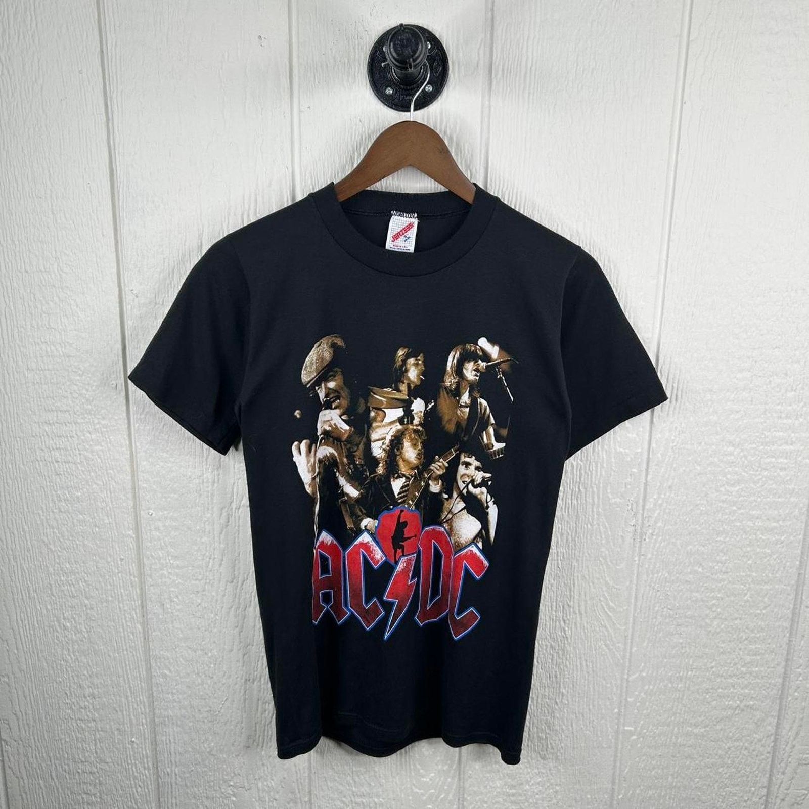 Jerzees Vintage 80’s Jerzees AC/DC Rock Band Concert Tee Size Small Size US S / EU 44-46 / 1 - 1 Thumbnail