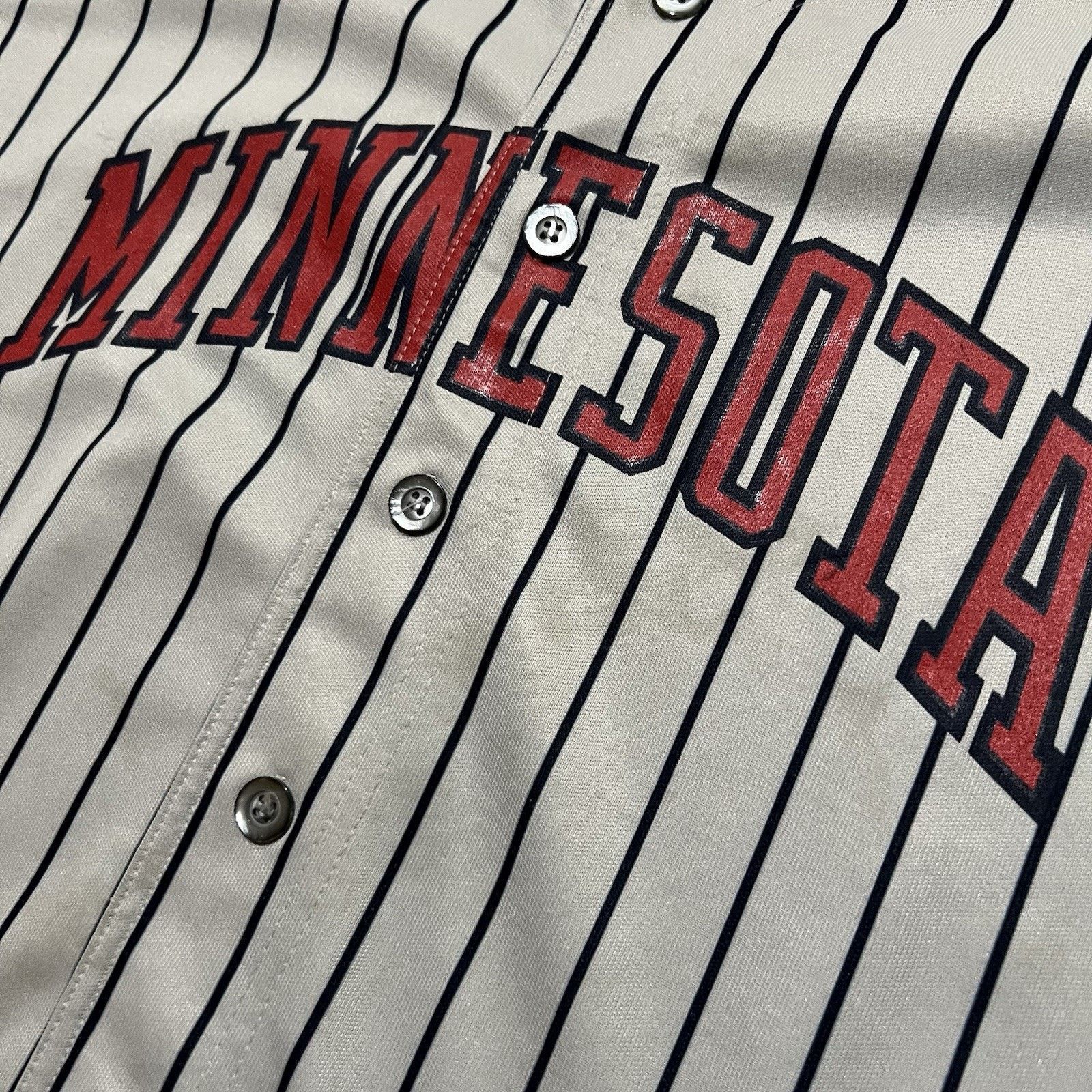 Majestic VTG Minnesota Twins Pinstripe Baseball Jersey 80s Rawlings Size US L / EU 52-54 / 3 - 4 Thumbnail