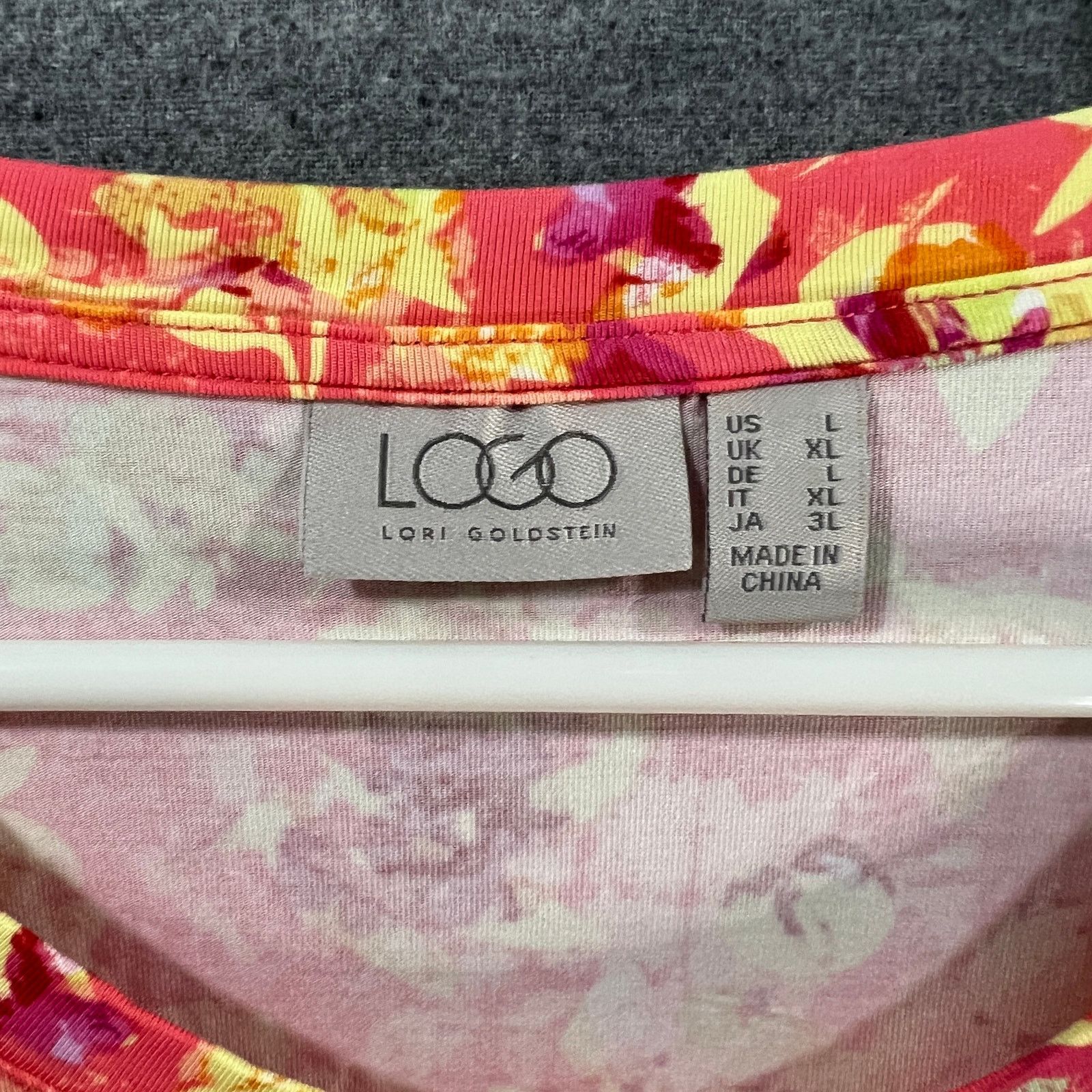 Other LOGO by Lori Goldstein Printed Rayon Top Size L / US 10 / IT 46 - 3 Thumbnail