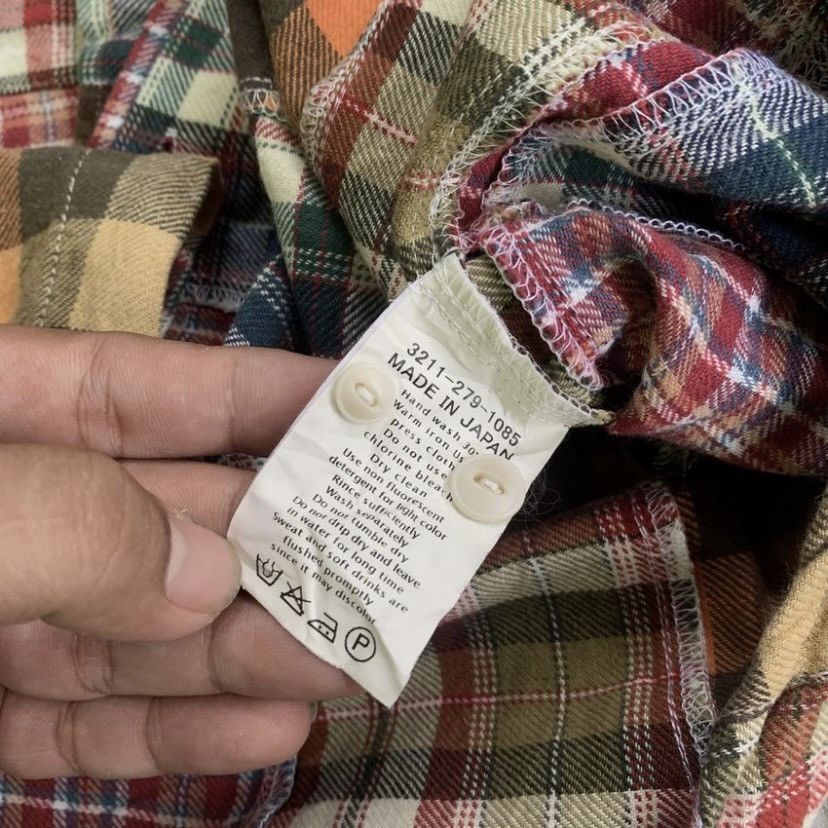 Japanese Brand UNITED ARROWS MULTIPLAID PATCHWORK BUTTON UP FLANNEL Size US M / EU 48-50 / 2 - 2 Thumbnail