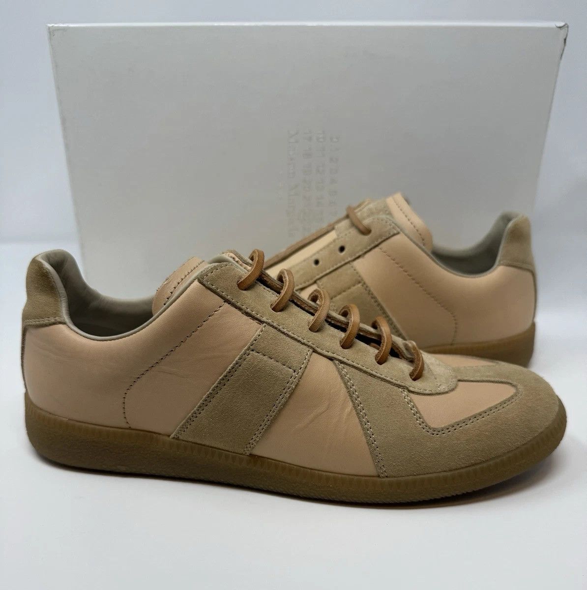 Maison Margiela Maison Margiela GAT Replica Tan 7 40 Low Tops Size US 7 / EU 40 - 1 Thumbnail