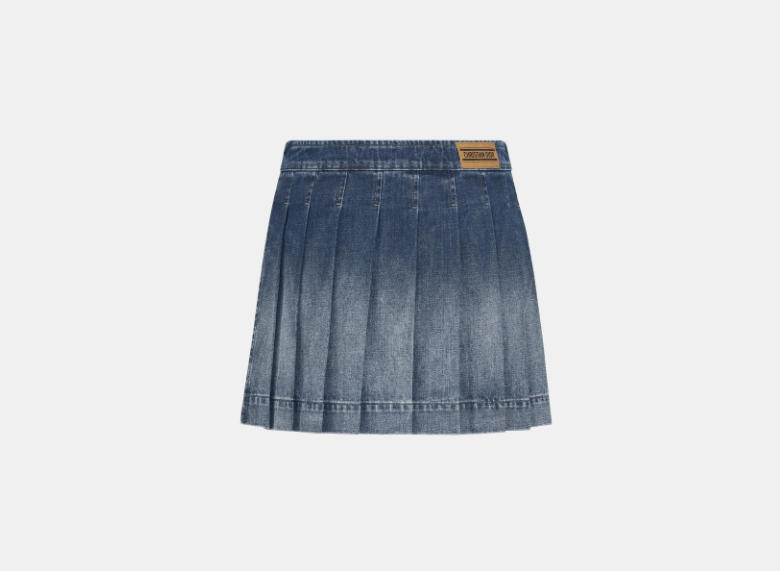 Dior o1w1db11225 452J51 Mini Skirt with Integrated Short in Blue Size 26" / US 2 / IT 38 - 2 Thumbnail