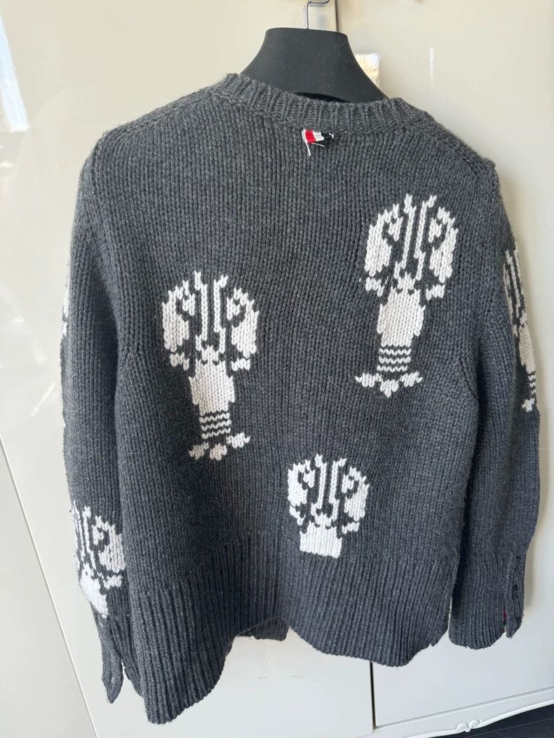 Thom Browne Thom Browne Gray lobster wool sweater Size US M / EU 48-50 / 2 - 2 Thumbnail