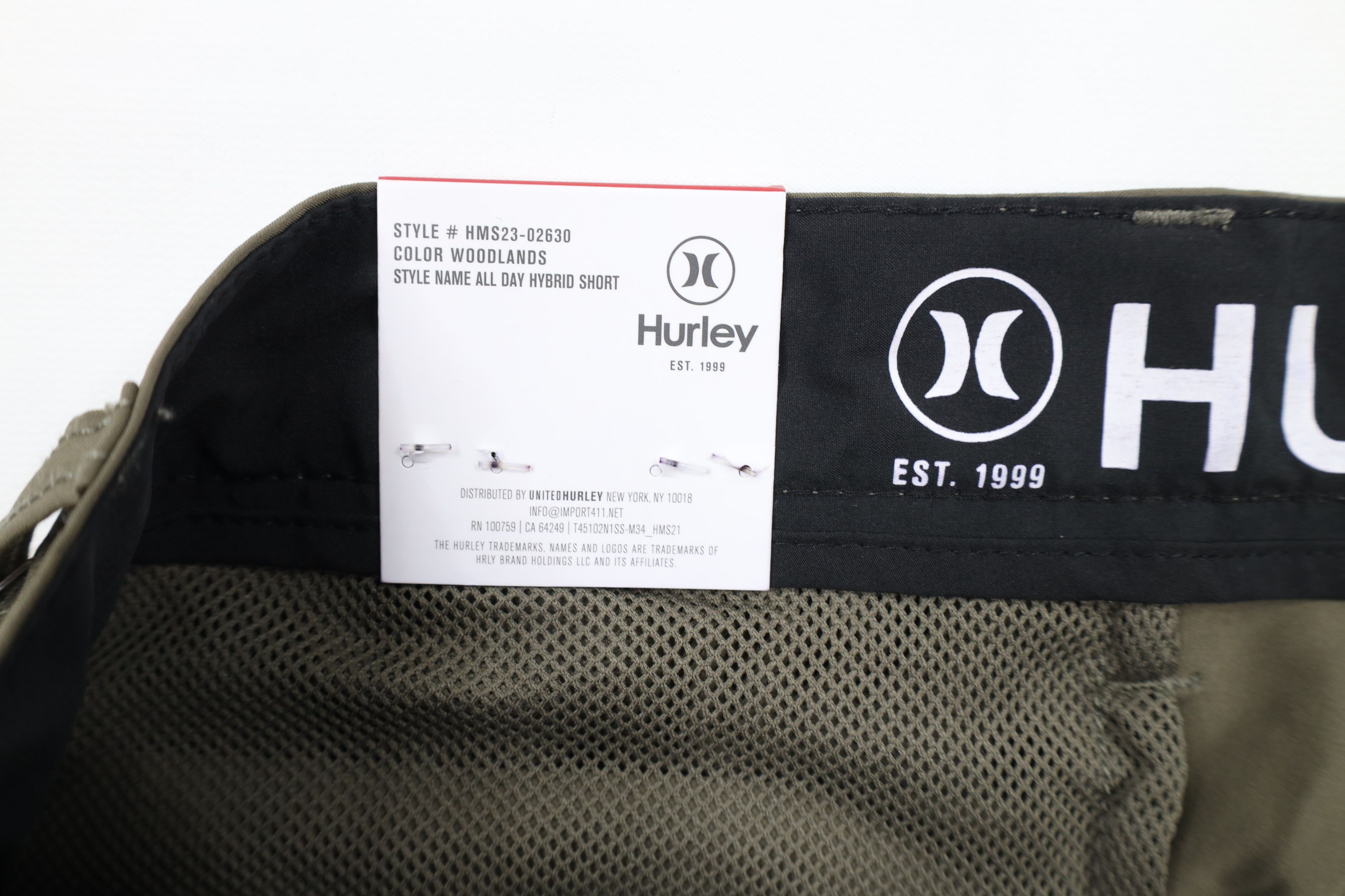 Vintage New Hurley Surfing Stretch All Day Hybrid Shorts Drab Green Size US 34 / EU 50 - 7 Thumbnail