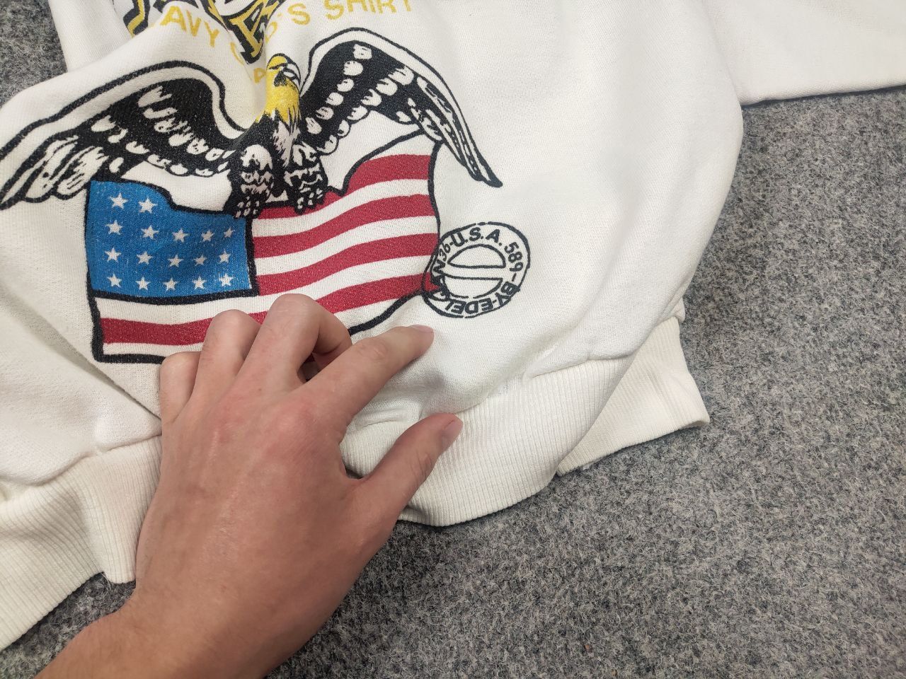 Vintage Vintage 70's From East Coast America Navy Guards Sweatshirt Size US M / EU 48-50 / 2 - 14 Thumbnail