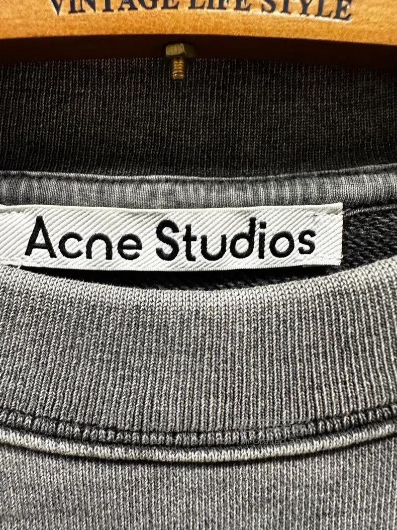 Acne Studios Acne Studios Gray crewneck sweatshirt 100% organic cotton, Size S / US 4 / IT 40 - 4 Thumbnail