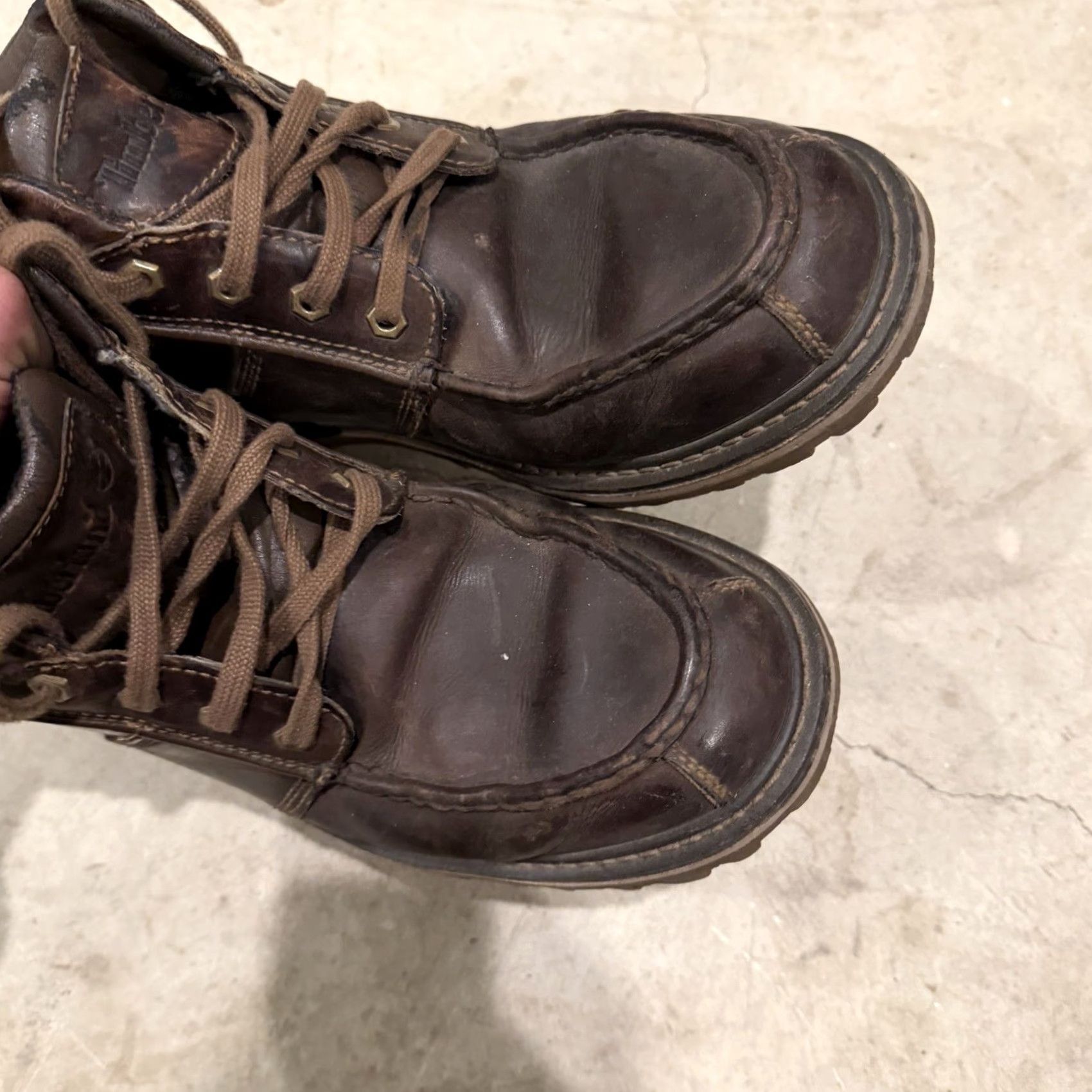 Timberland Timberland Boots Chukka Lace Up Moc Toe Leather Brown 21086 Size 11 M Mens Boots Size US 11 / EU 44 - 6 Thumbnail