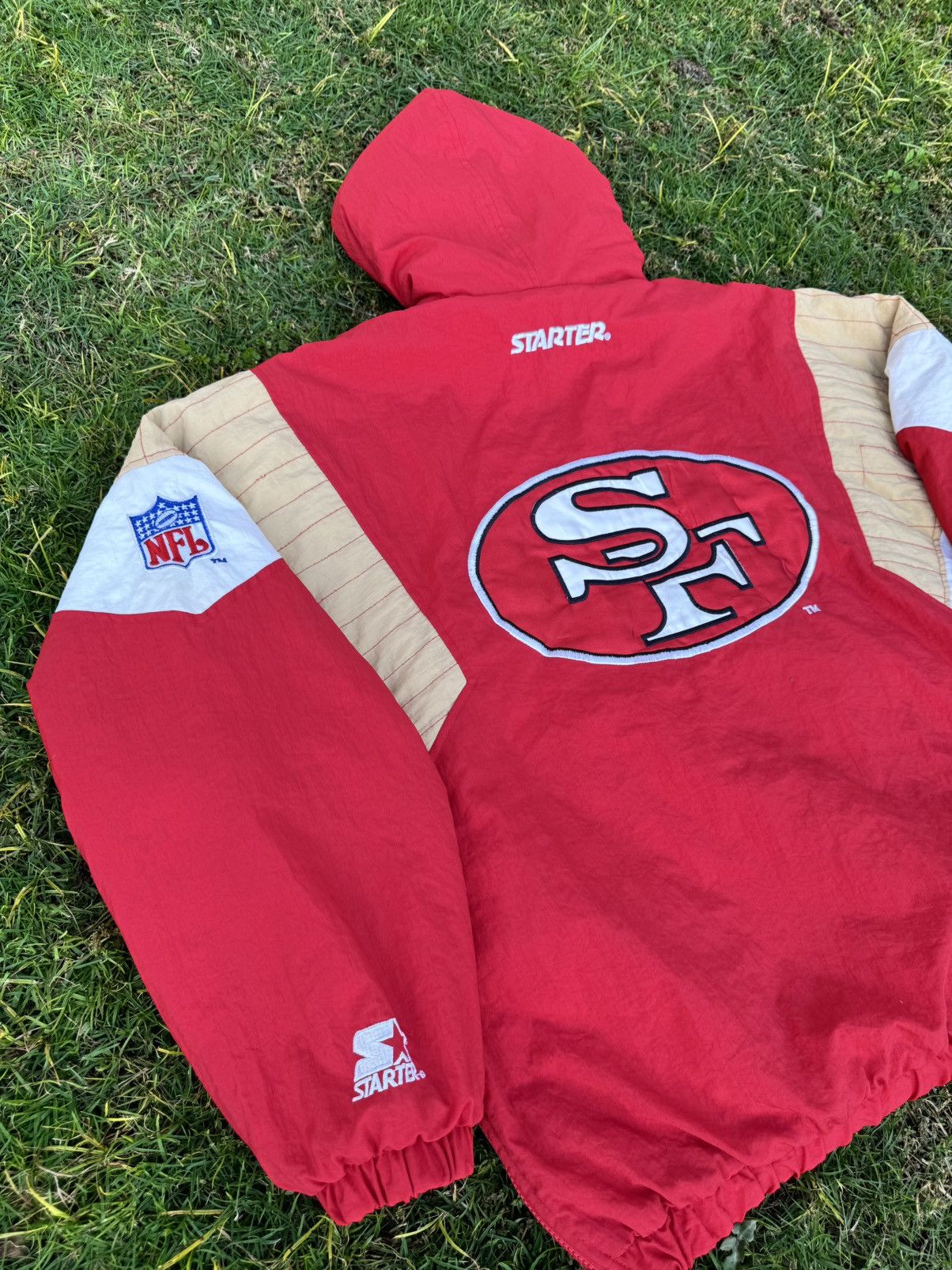 Starter Vintage 90s San Francisco 49ers Red Pullover Parka NFL Size US M / EU 48-50 / 2 - 12 Thumbnail