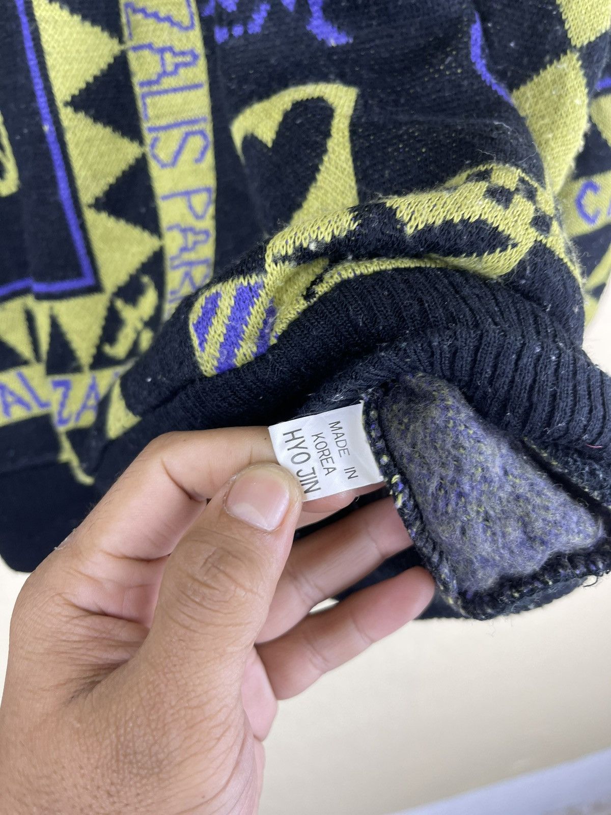 Designer × Vintage VINTAGE ALAIN CAZALIS PARIS FULL PRINTED KNIT SWEATSHIRT Size US M / EU 48-50 / 2 - 10 Thumbnail