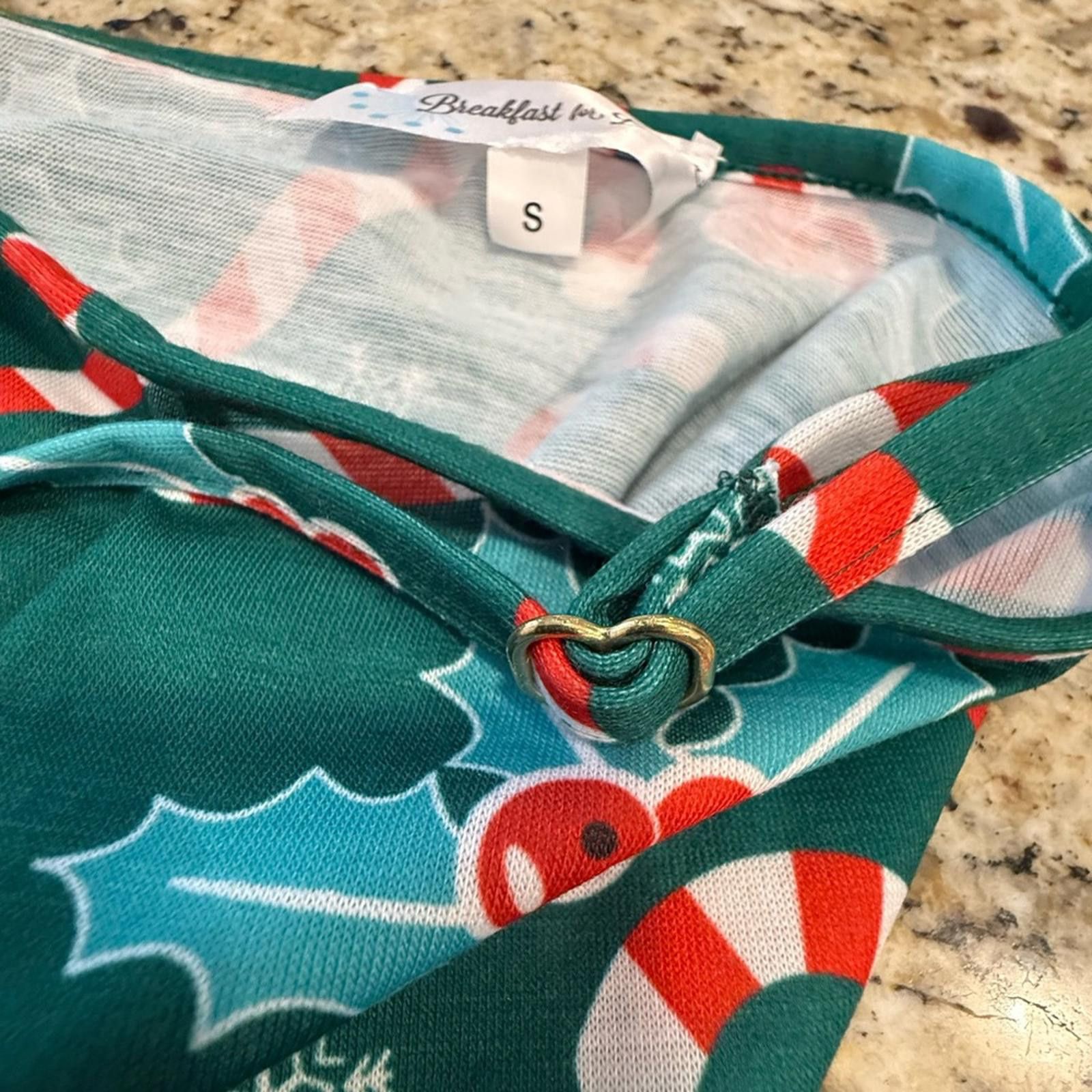 Other Breakfast for Dinner Candy Cane Holly Christmas chamise SM Size ONE SIZE - 5 Thumbnail