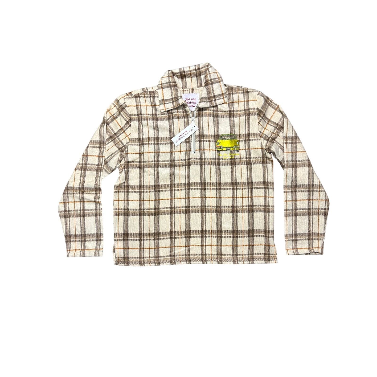 Other NWT Men's Small Flannel by The Car Company in Cream/Brown. Size US S / EU 44-46 / 1 - 2 Thumbnail
