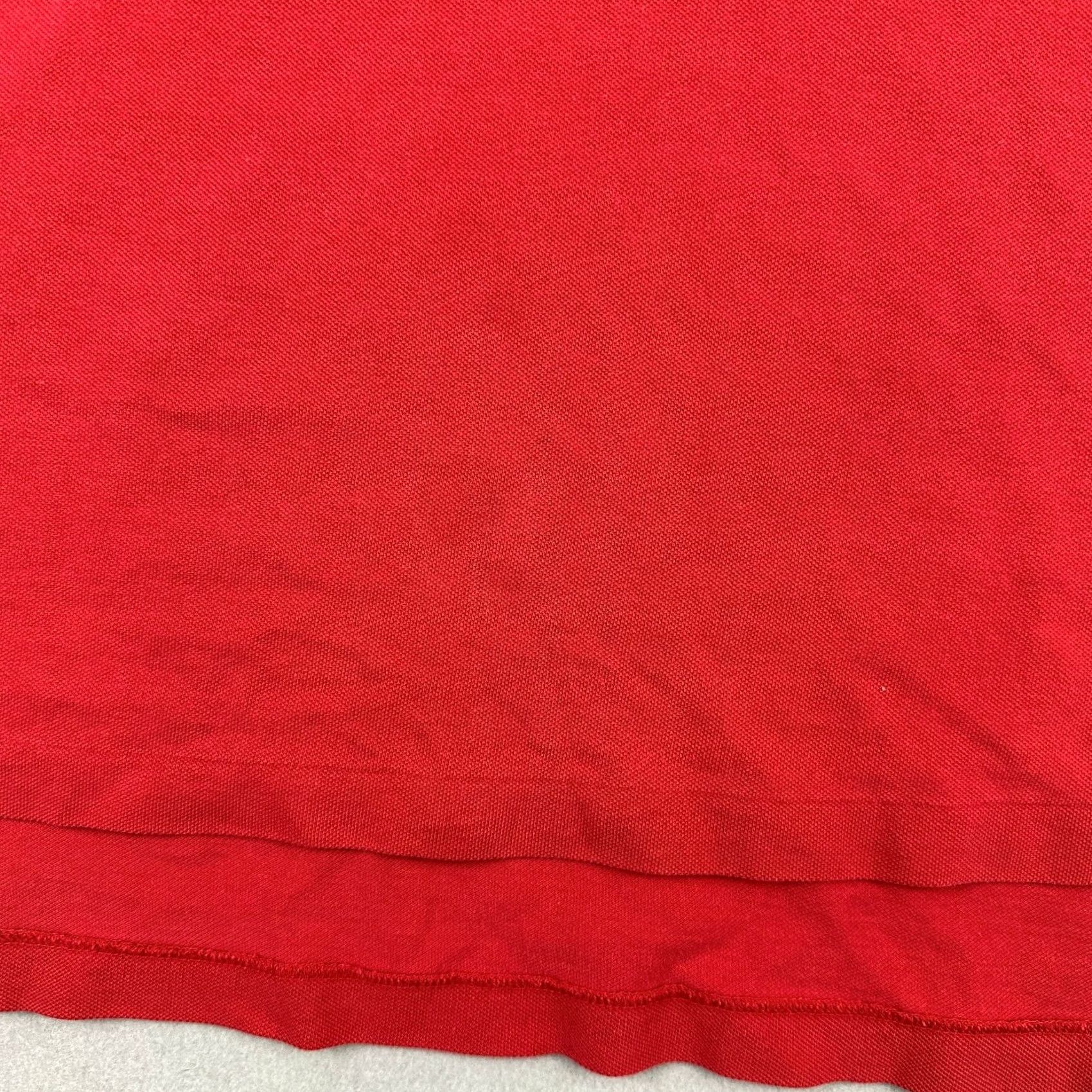 Vintage VINTAGE Polo Sport Shirt Men L Red Solid Pique Knit Flag Pocket 90s L * Size US L / EU 52-54 / 3 - 4 Thumbnail