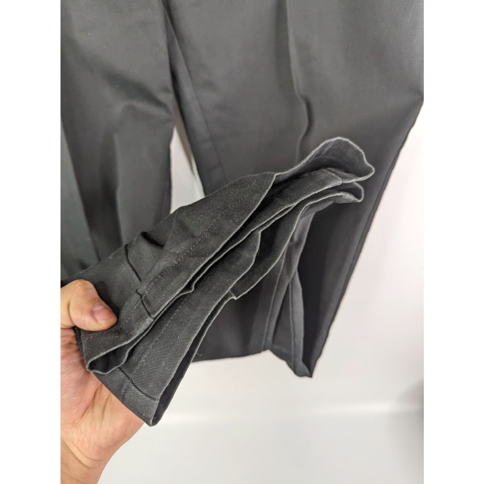 Eddie Bauer Eddie Bauer Flat Front Twill Pants Black Cotton Women's 14 Flat Front Khakis Chinos 30 1/4" Inseam Size 36" / US 14 / IT 50 - 3 Thumbnail