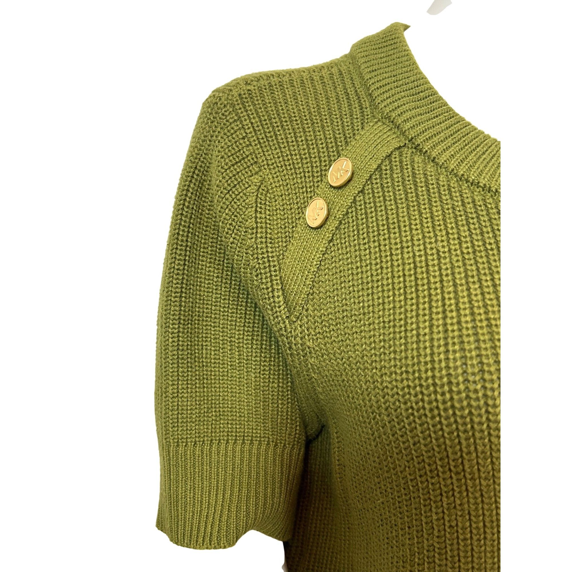 Michael Kors Michael Kors Green Sweater L Short Sleeve Crewneck Ribbed Go Size L / US 10 / IT 46 - 4 Thumbnail