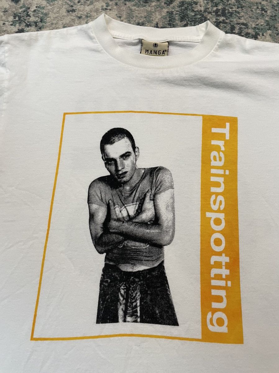 Vintage Vintage Trainspotting Movie Mark Renton 05 T-Shirt (Manga) Size US S / EU 44-46 / 1 - 6 Thumbnail