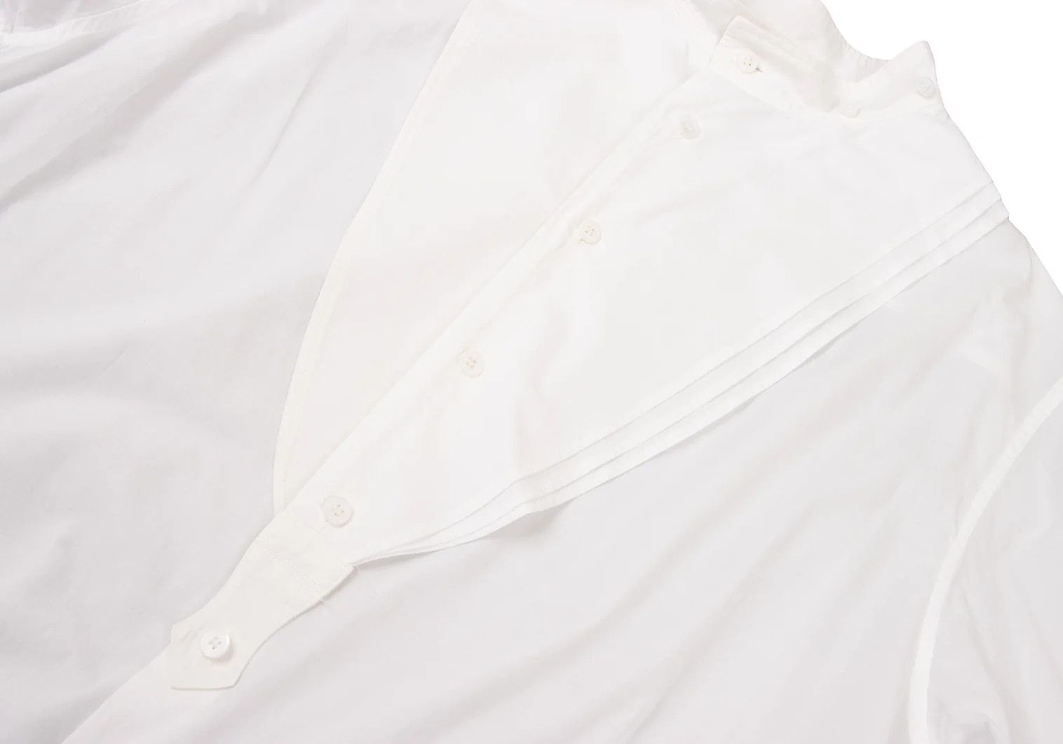 Yohji Yamamoto Yohji Yamamoto Cotton Asymmetrical Big Shirt White Size US S / EU 44-46 / 1 - 7 Thumbnail
