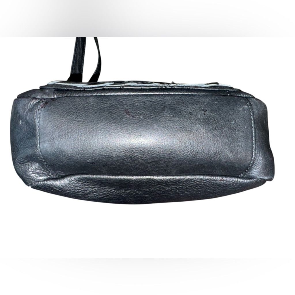Genuine Leather Great American Leatherworks Black Leather Crossbody Purse #B Size ONE SIZE - 5 Thumbnail