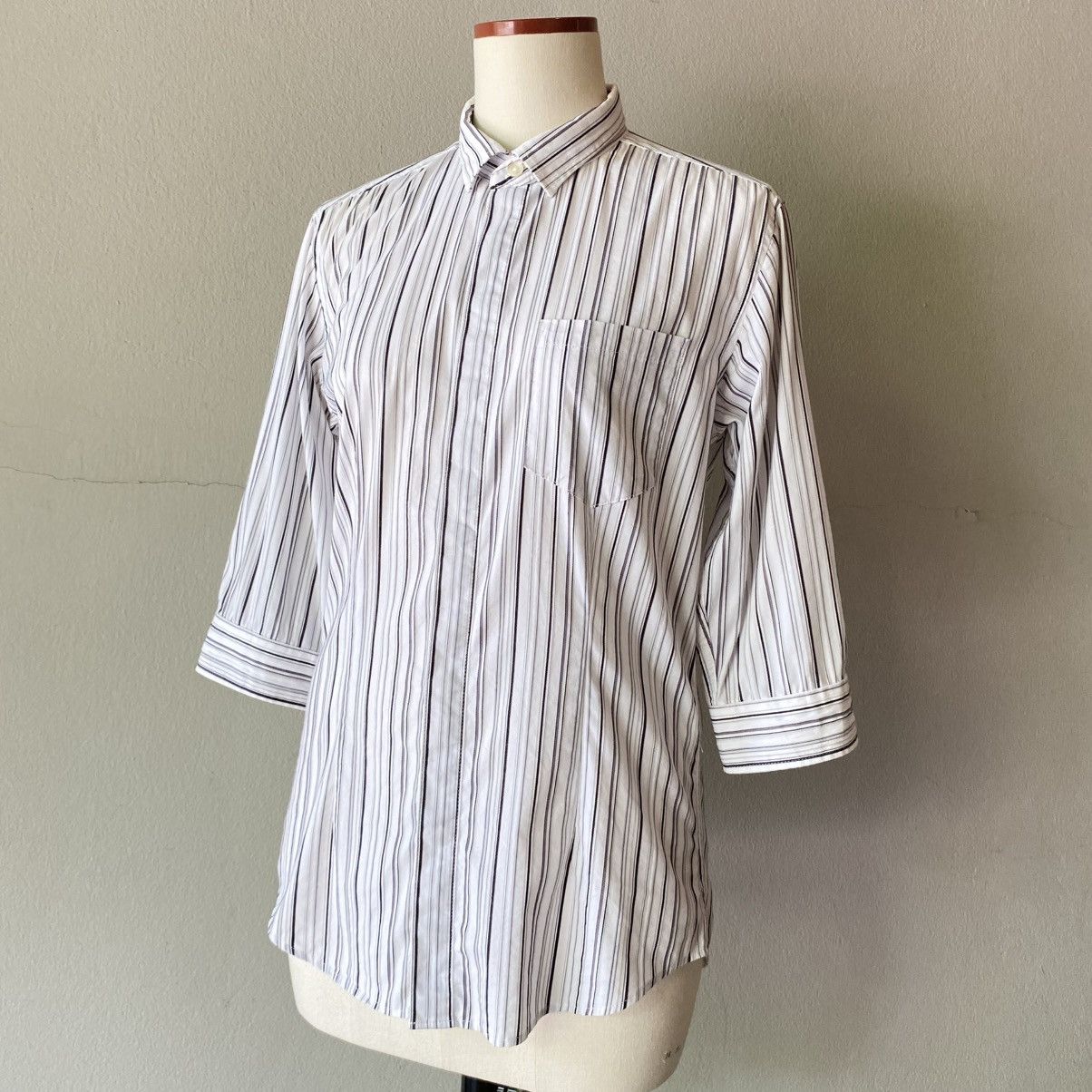 Tornado Mart TORNADO MART Striped 3/4 Sleeve Shirt Size L / US 10 / IT 46 - 22 Thumbnail