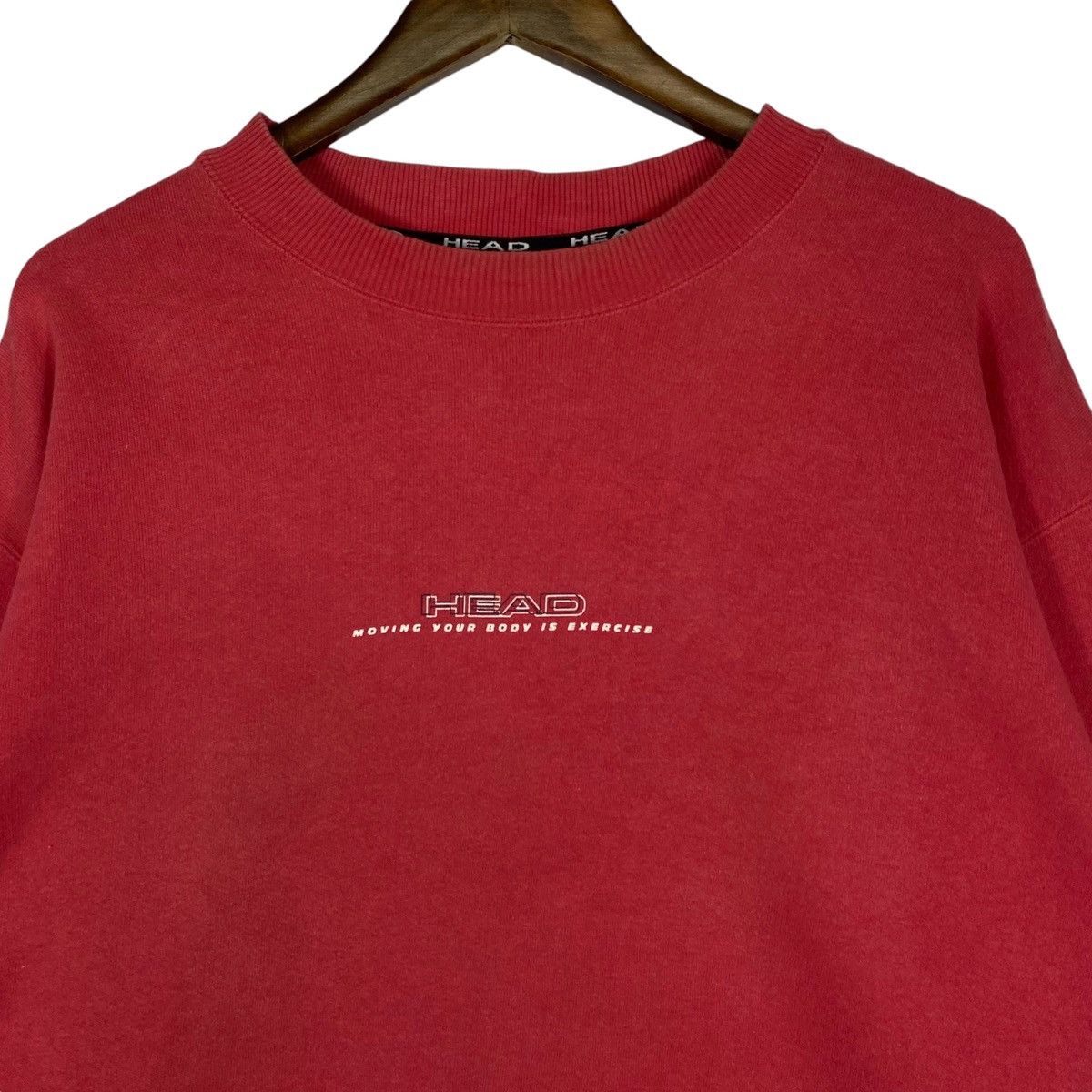 Vintage Vintage HEAD Crewneck Sweatshirt Red Pullover Jumper Size XL Size US XL / EU 56 / 4 - 2 Thumbnail