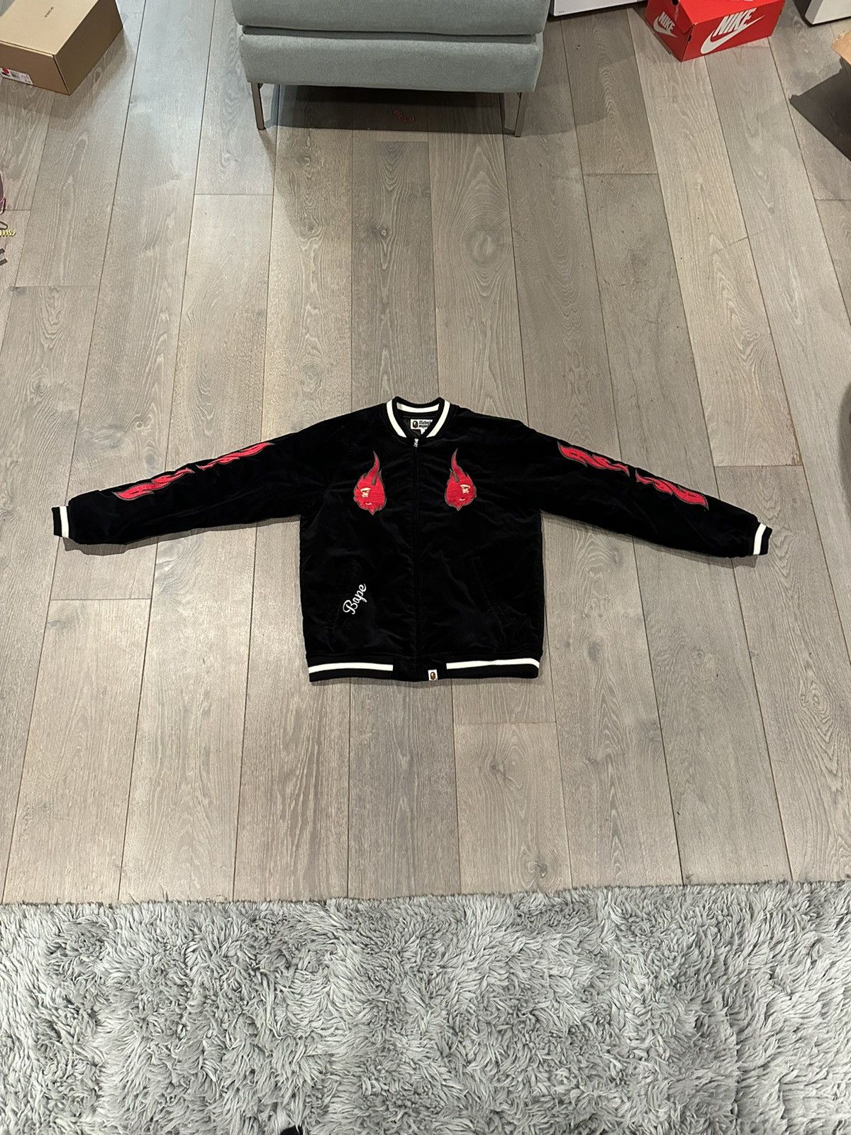 image of Bape Souvenir Jacket in Black, Men's (Size Large)