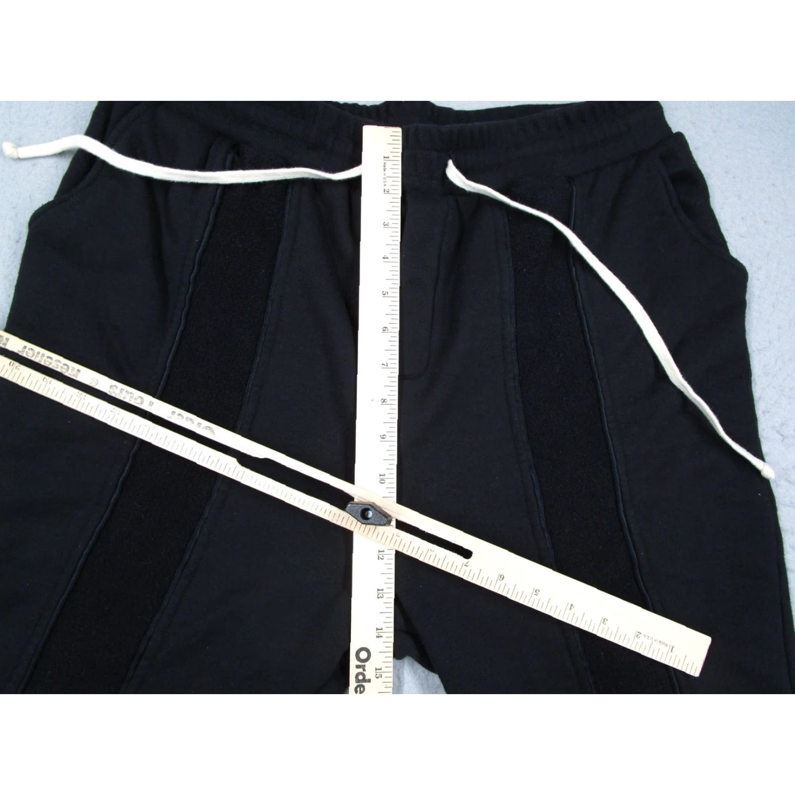 Vintage Twenty Montreal Sweatpants Mens 32 Black French Terry Cropped Slim Tapered Pants Casual Activewear Jogger 20in Inseam Size US 32 / EU 48 - 5 Thumbnail