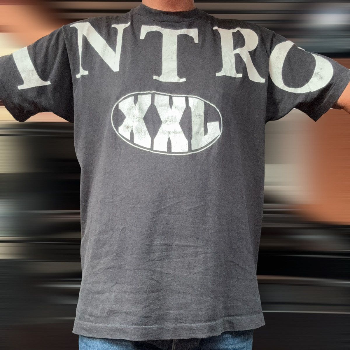 image of Fruit Of The Loom x Rap Tees Vintage 90's Intro R&b Group Atlantic Records in Black, Men's (Size XL