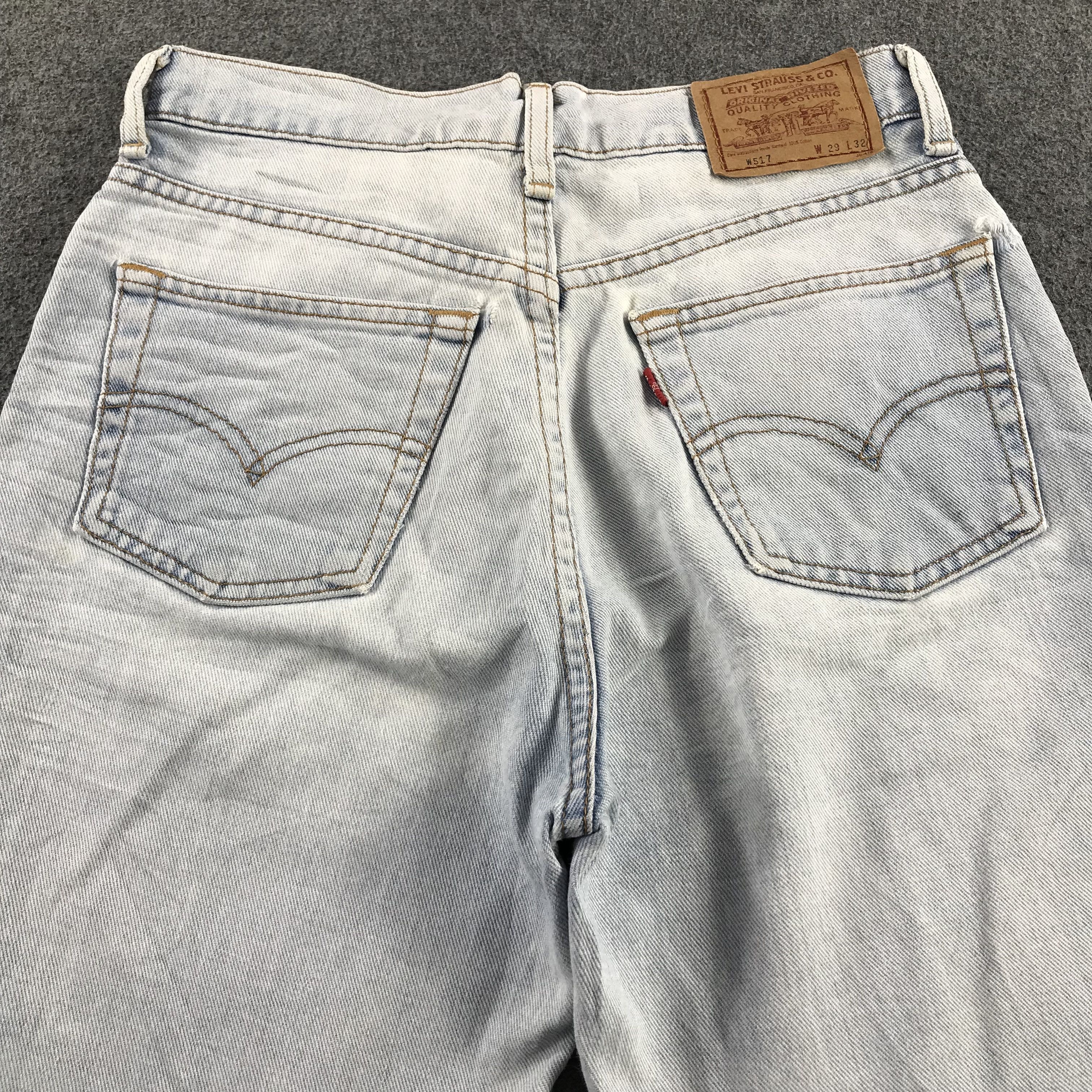 Levi's Vintage Levis 517 Jeans Faded Blue Short Pants KJ3453 Size US 27 - 4 Thumbnail